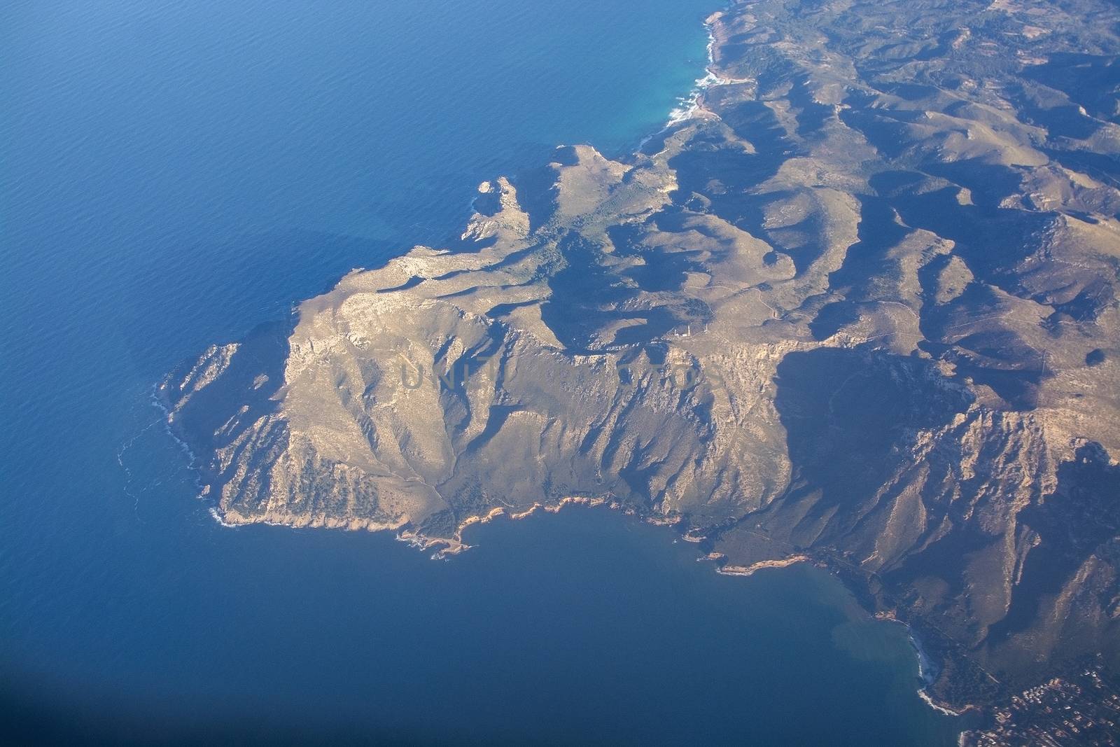 Coastal landscape aerial view Mallorca Spain by ArtesiaWells