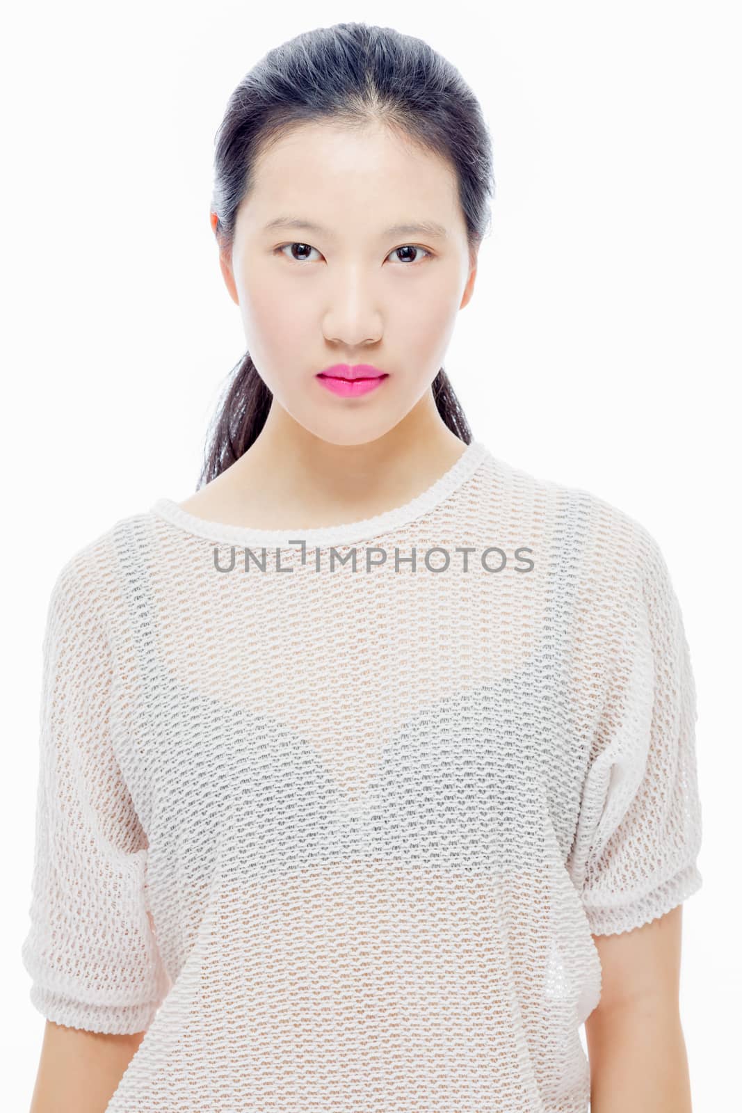 Beauty portrait of Asian teenage high school girl