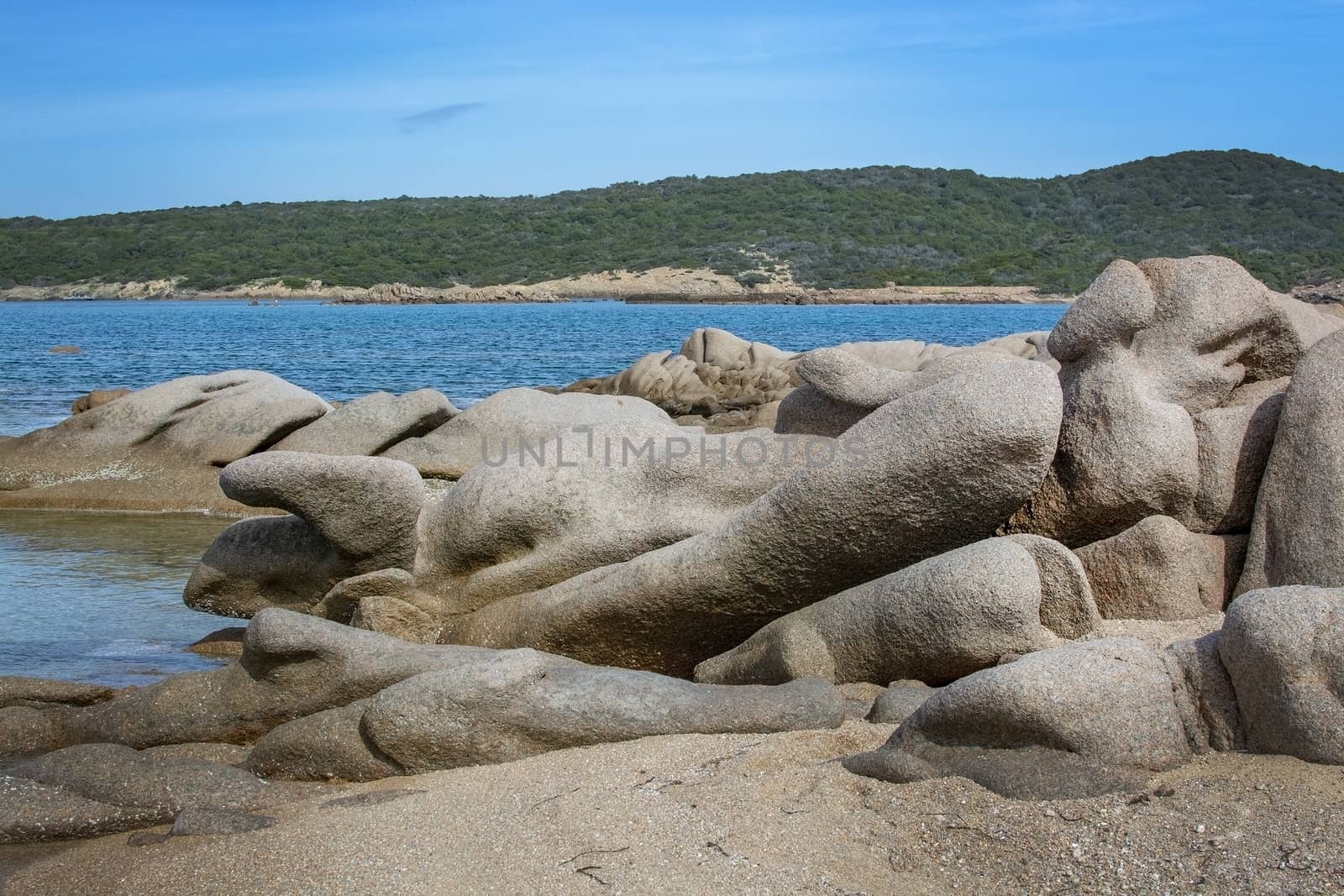 Beach with granite rocks in Costa Smeralda Sardinia by ArtesiaWells