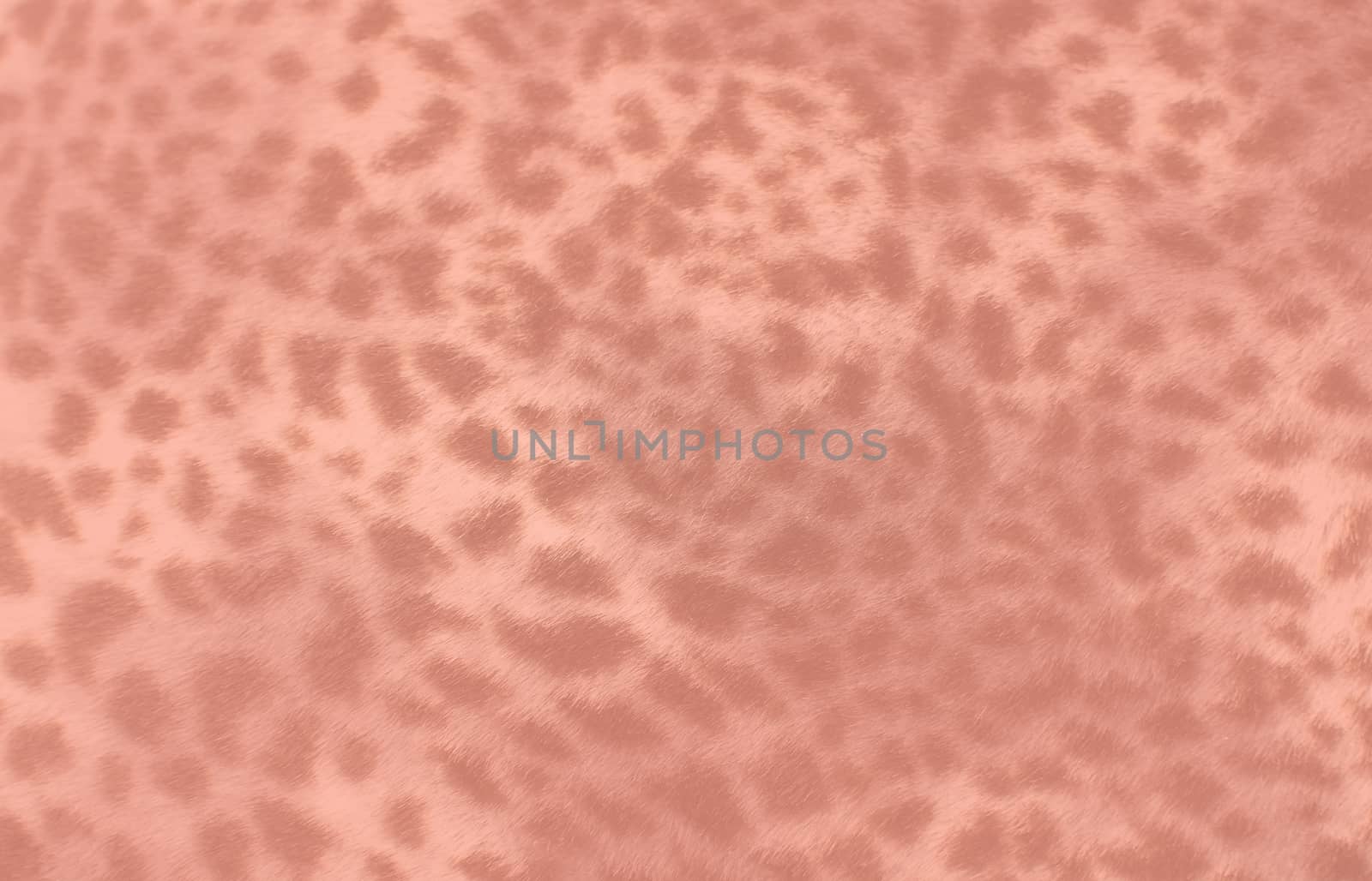 Fake leopard fur pattern wildlife print style toned in trend color Living Coral.