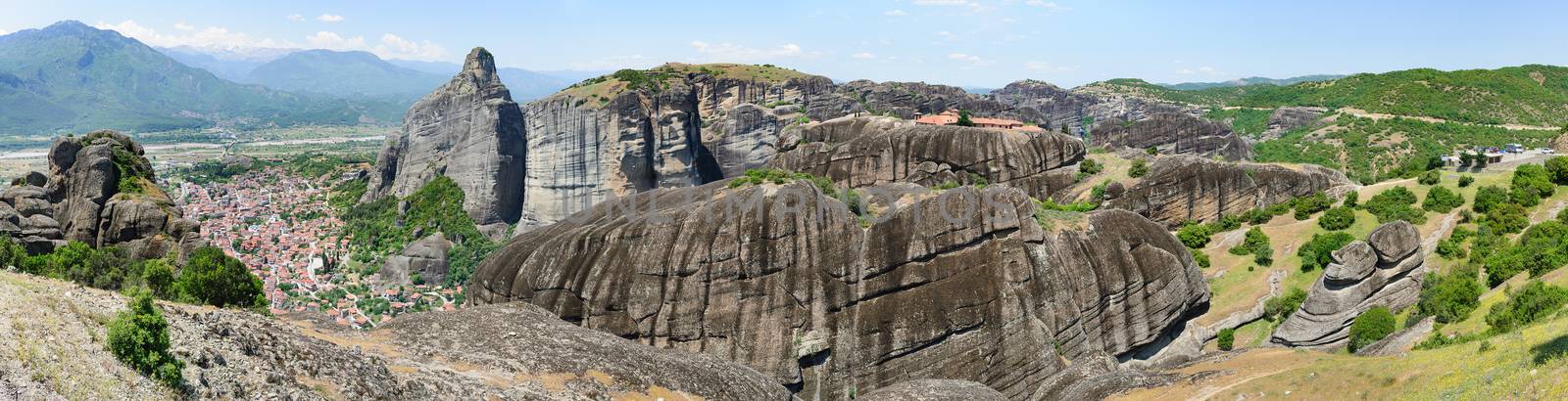 Panorama of Meteora, Greece by starush