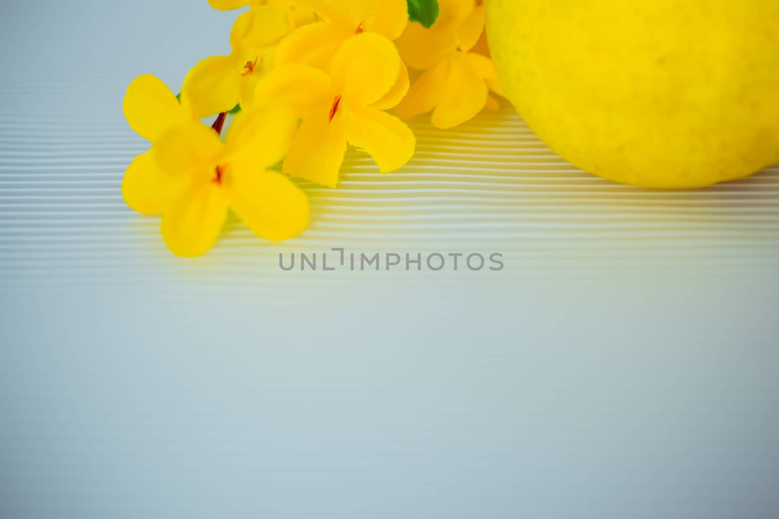 flowers made of artificial materials yellow, acacia flowers