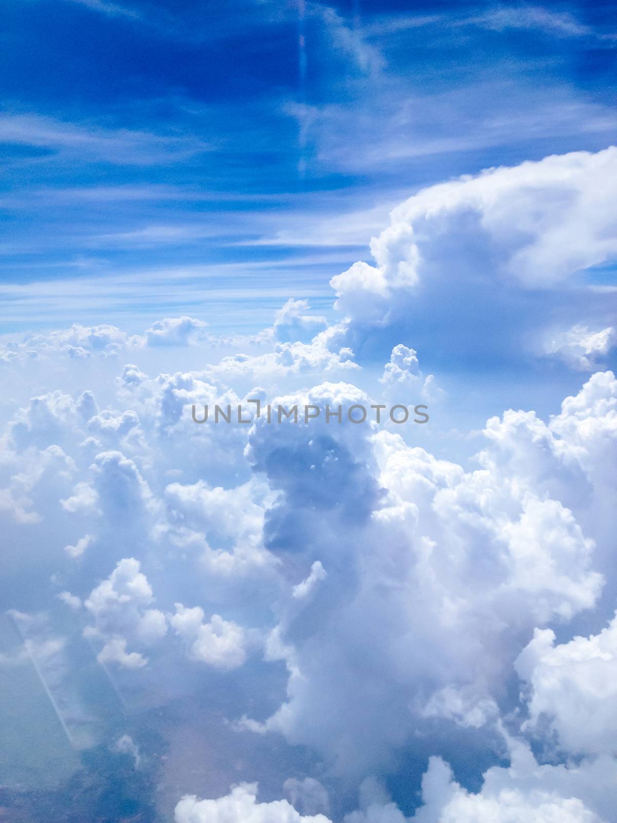 View from an airplane window background