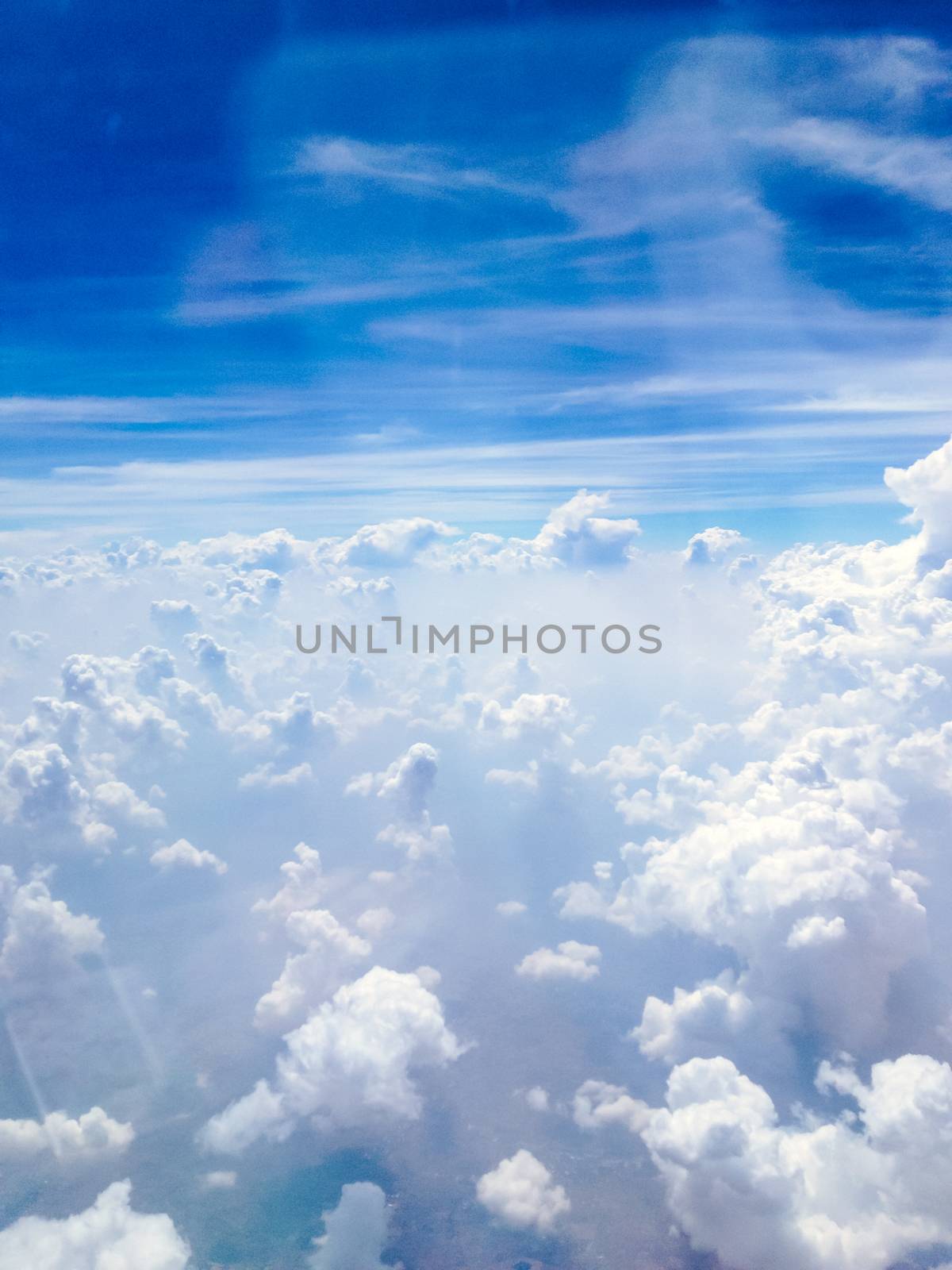 View from an airplane window background