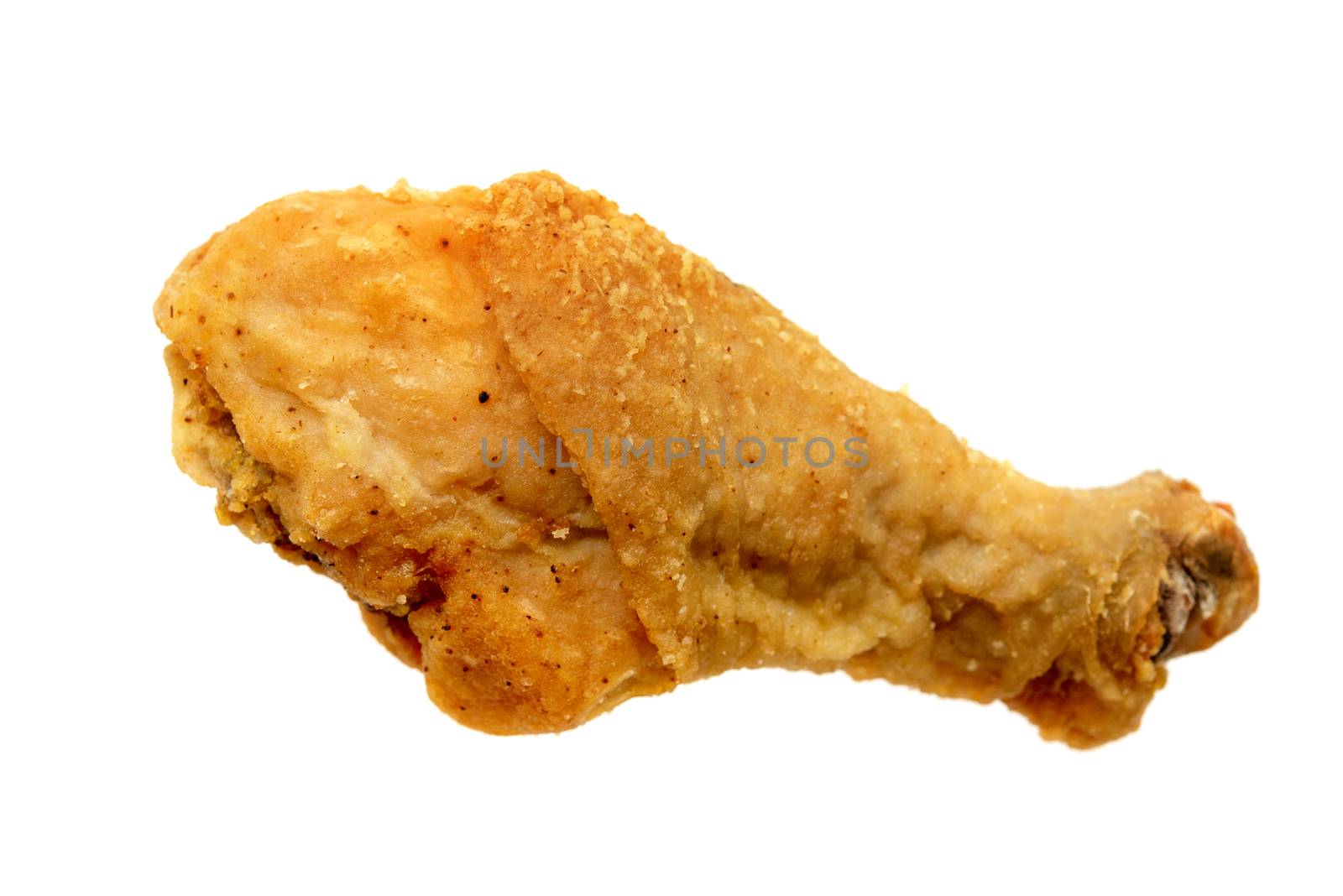 Fried chicken drumstick isolated. by szefei
