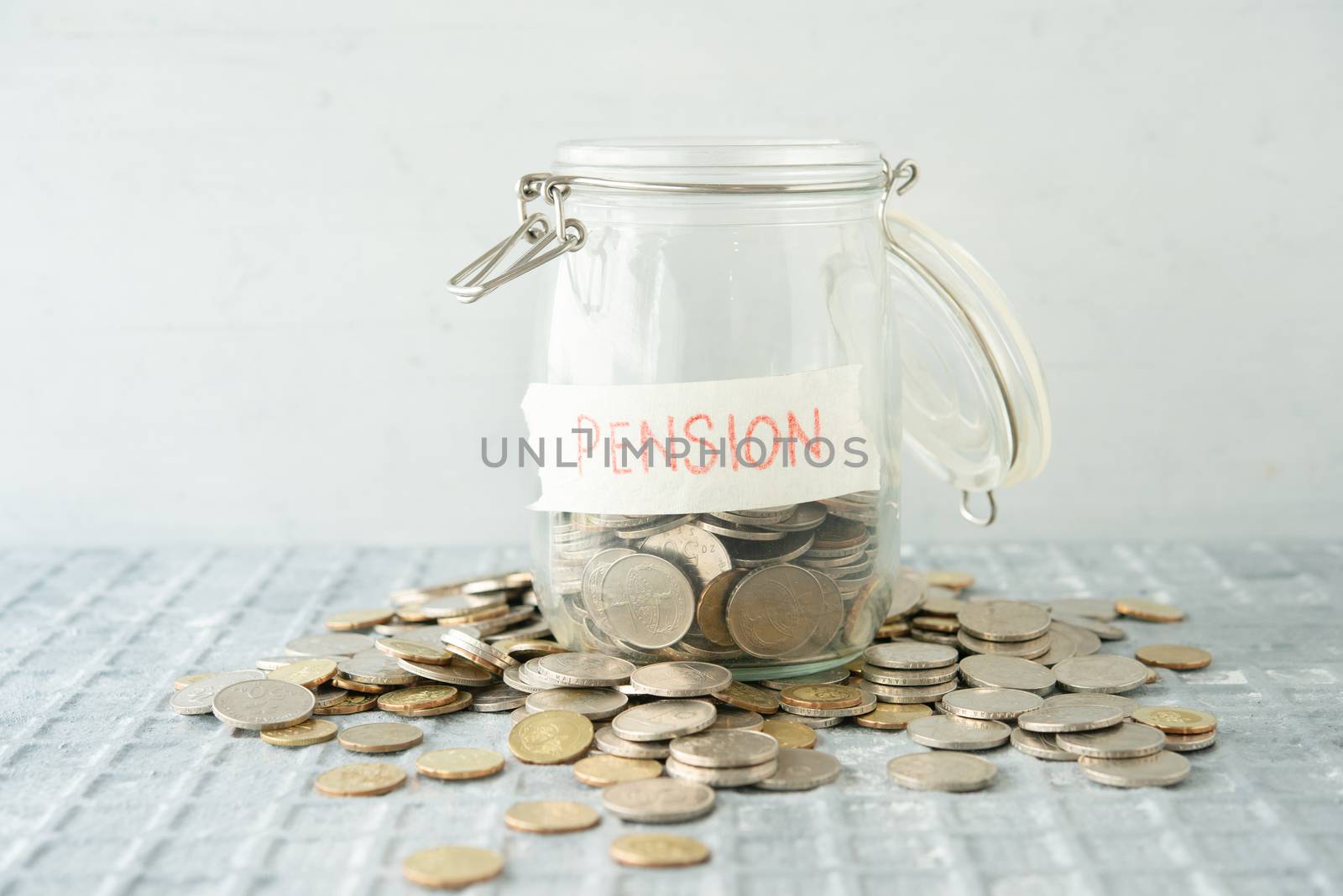 Saving jar with coins by szefei
