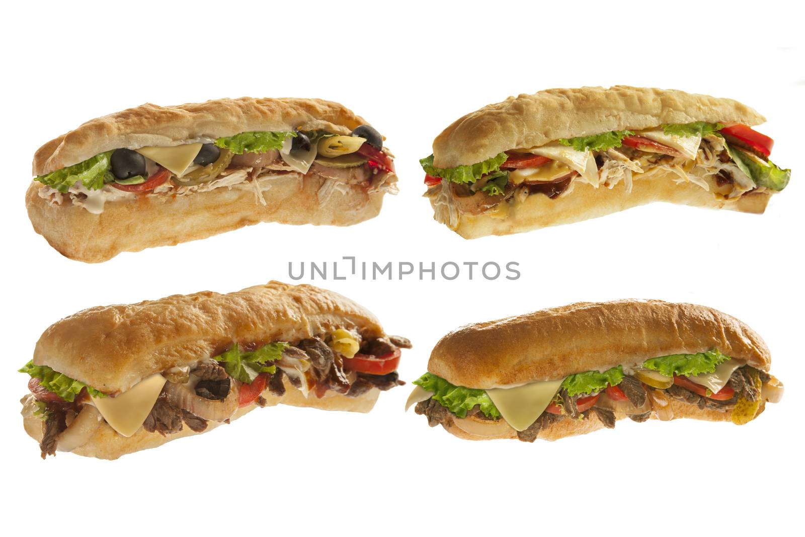 Mighty sub sandwich hoagie with mozarella sticks french fries lo by haiderazim