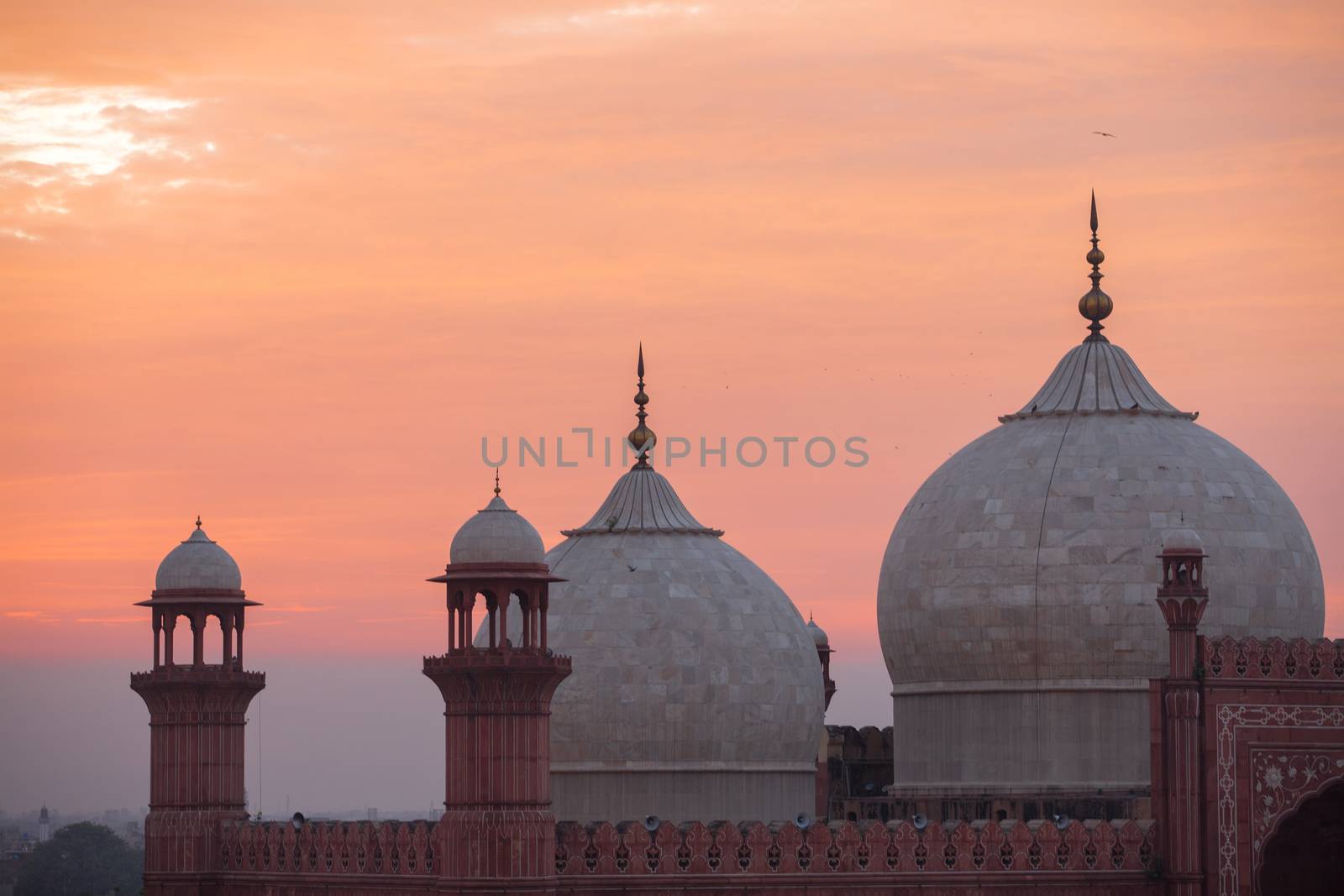 The Emperors Mosque - Badshahi Masjid at sunset by haiderazim