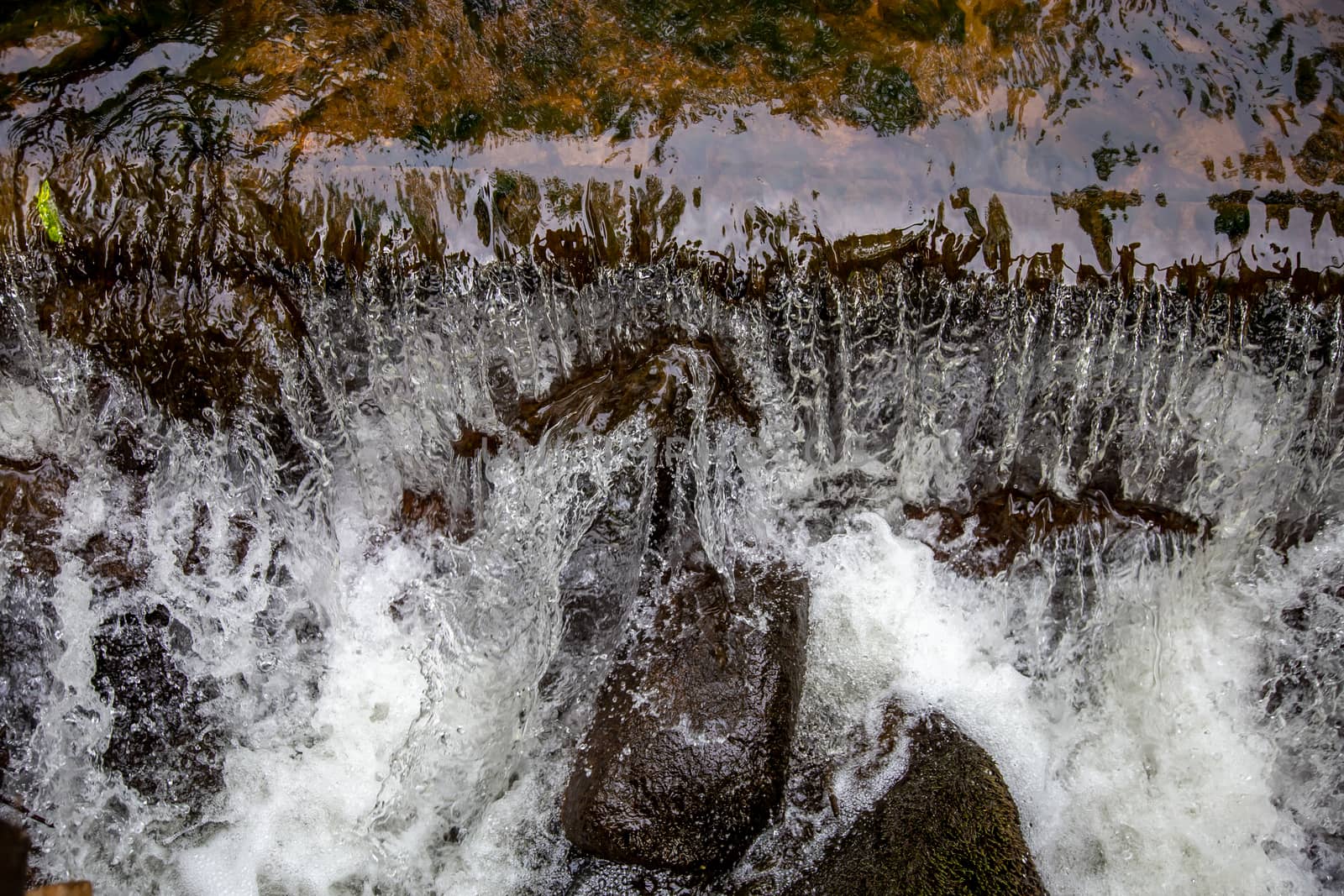 Close up of shallow rock stream. by fotorobs