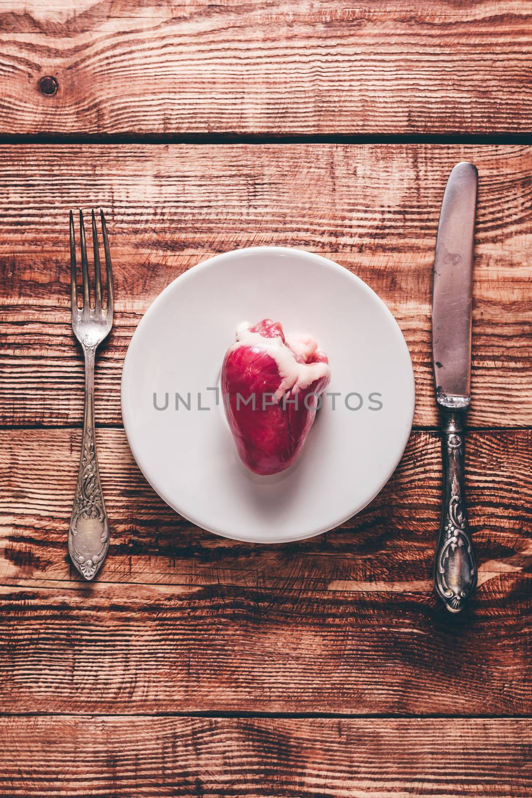 Heart on White Plate by Seva_blsv