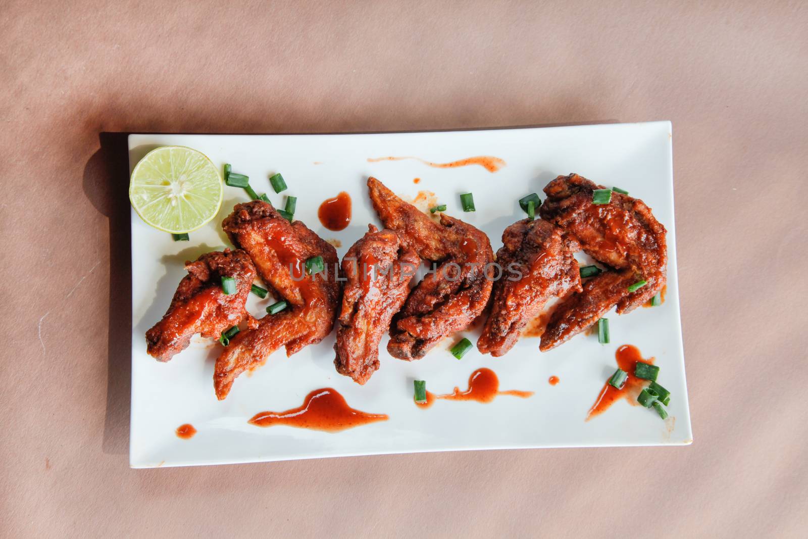 Spicy Roasted Chicken Chipotle Wings Top view by haiderazim