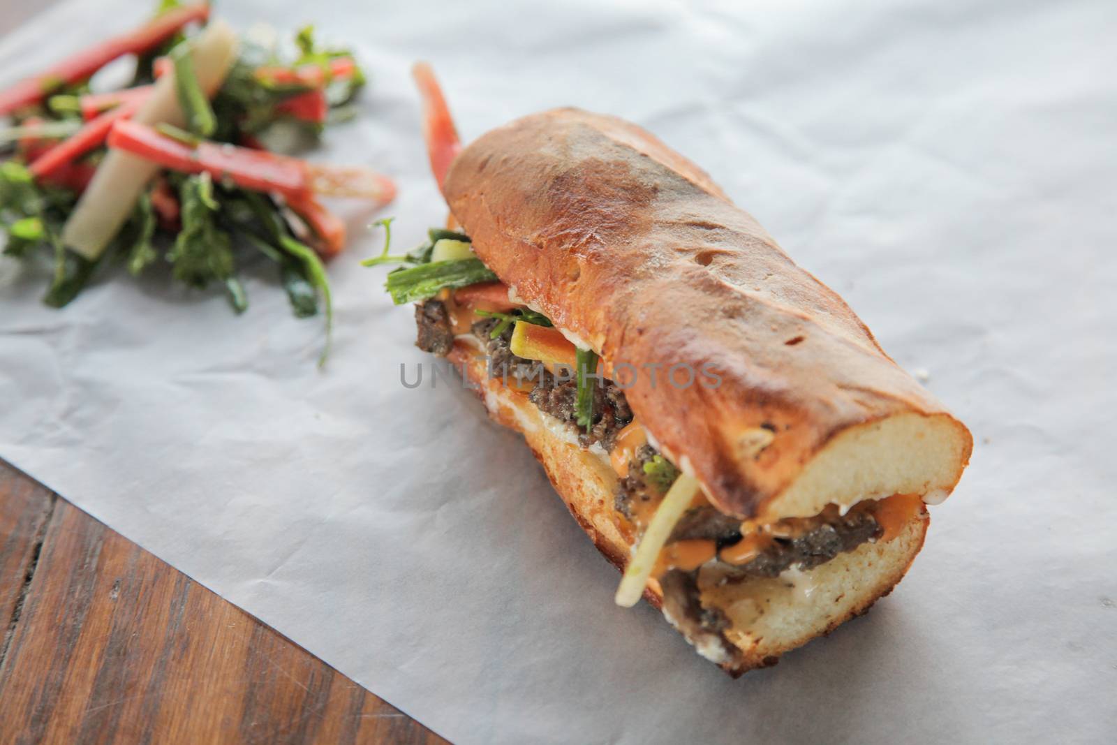 Vietnamese Banh Mi Sandwich with vegetables by haiderazim