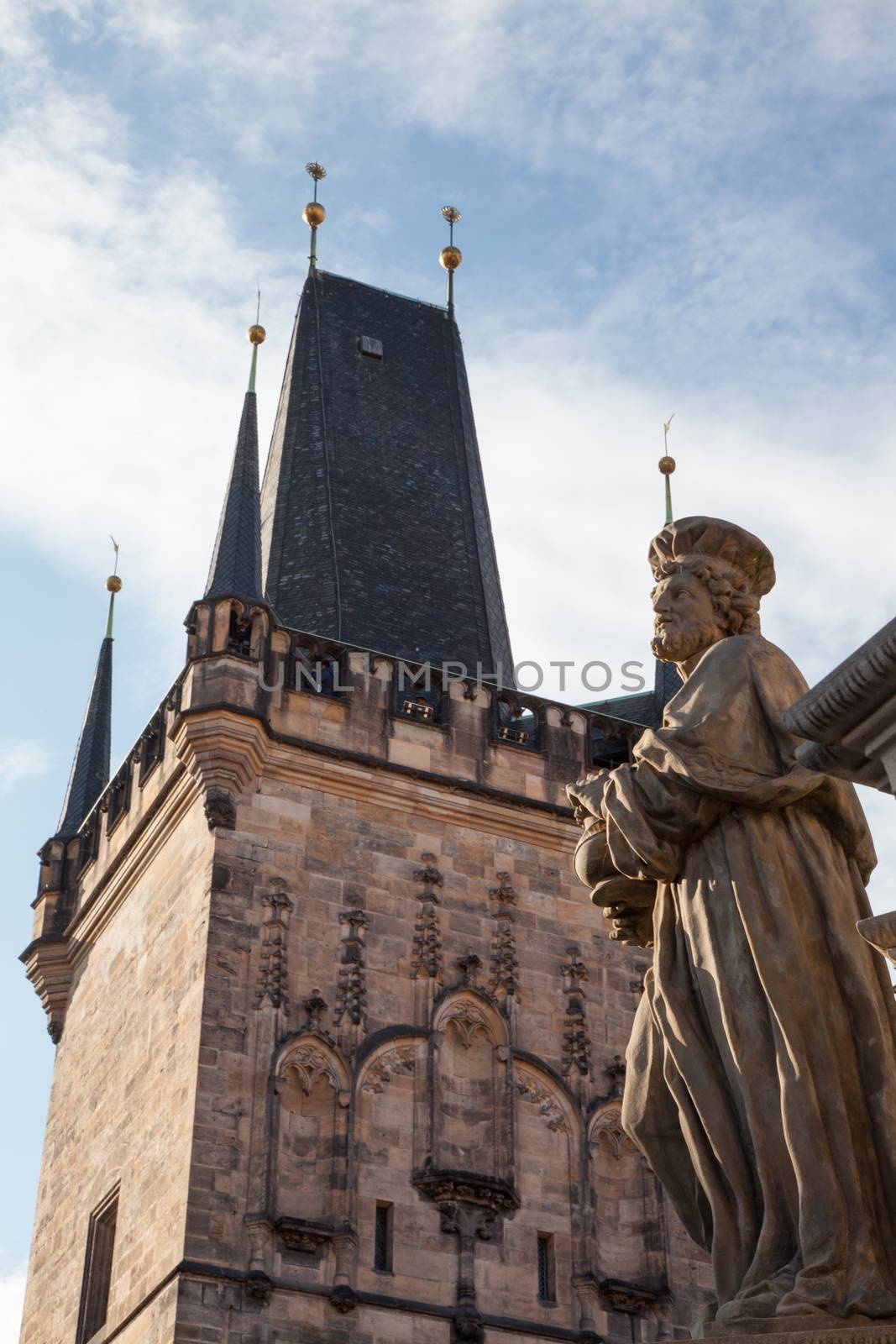 Charles bridge statues in Prague, Czech Republic