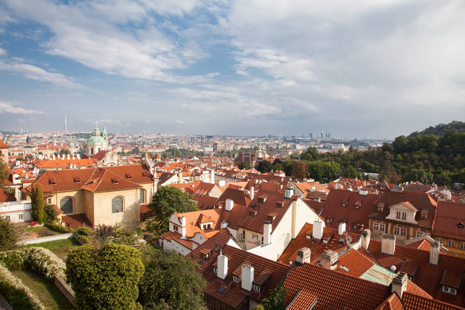 European houses from above, Cityscape prague, Czech Republic by haiderazim