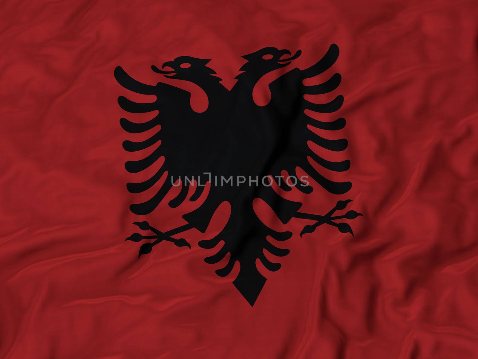 Ruffled Flag of Albania Blowing in Wind by shaadjutt36