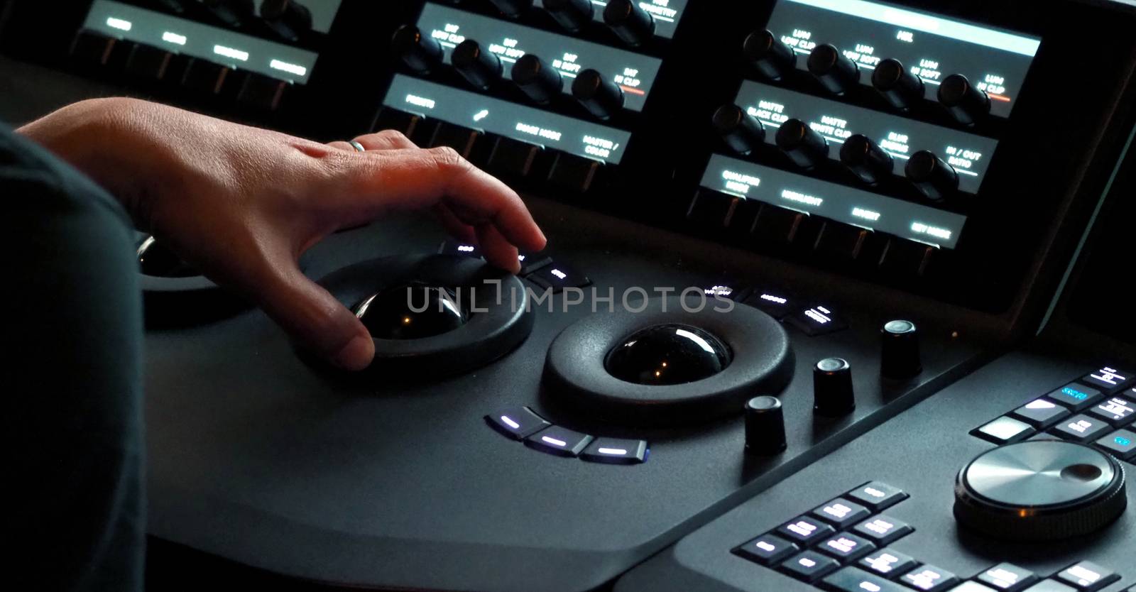 Blurry images of telecine controller machine  by gnepphoto