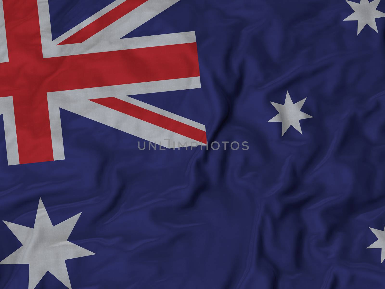 Ruffled Flag of Australia Blowing in Wind by shaadjutt36