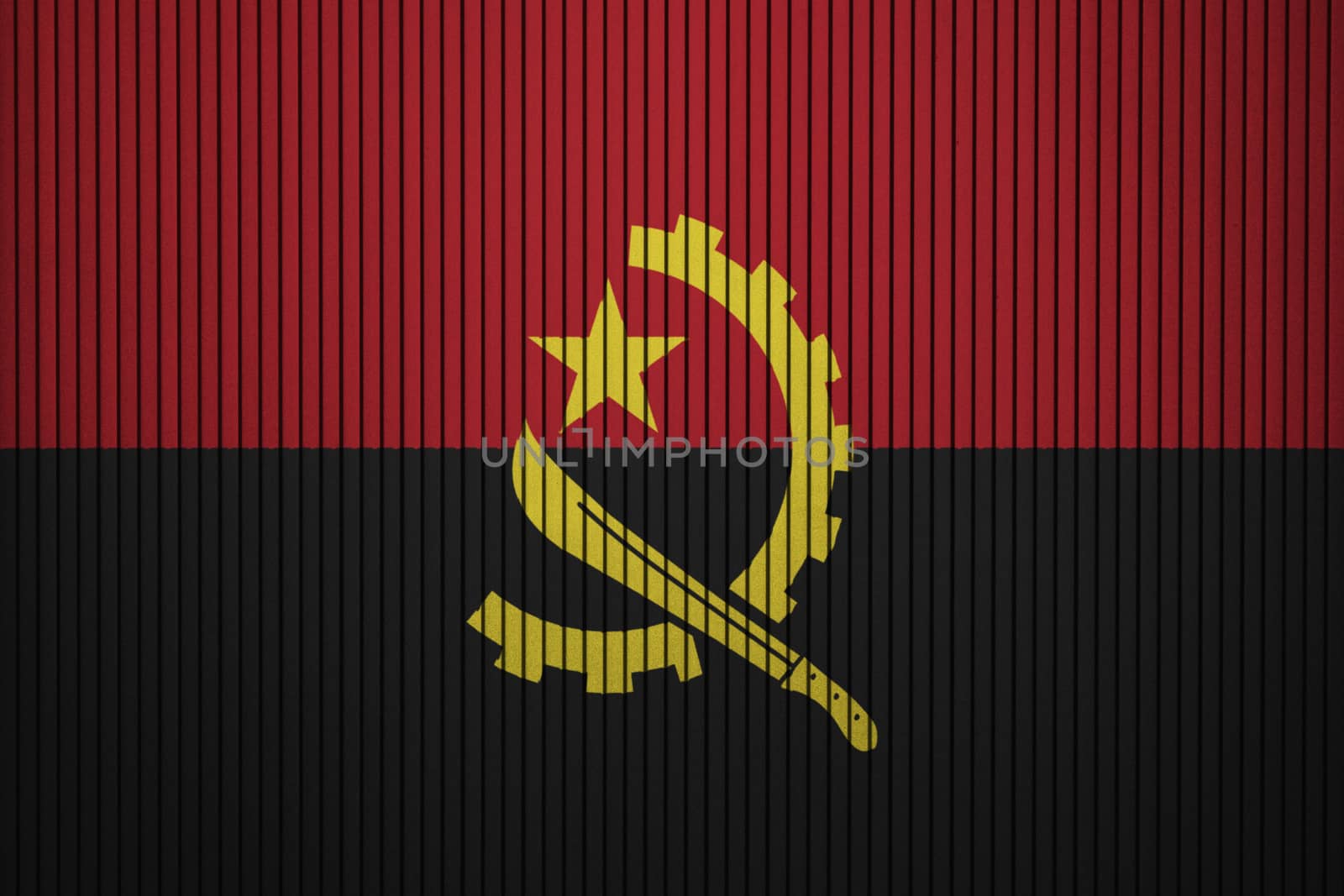 Angola flag painted on the cracked grunge concrete wall by shaadjutt36