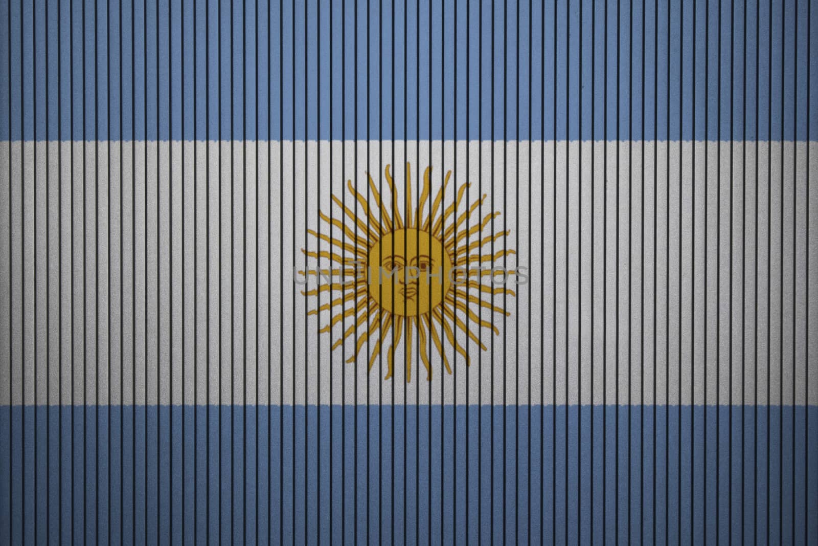 Argentina flag painted on the cracked grunge concrete wall