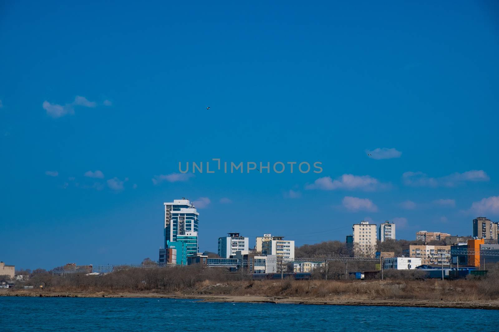 Vladivostok city view from the sea