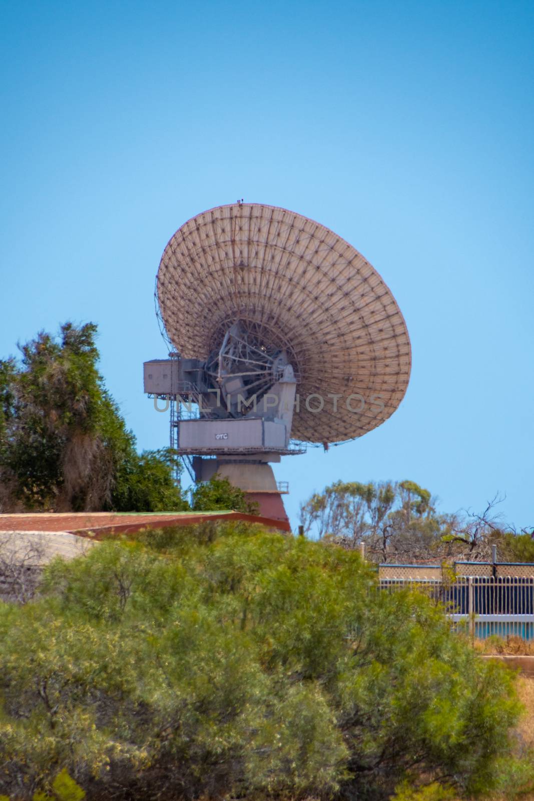 Historic satellite dish from the Apollo era at Carnarvon Space and History Museum in Western Australia