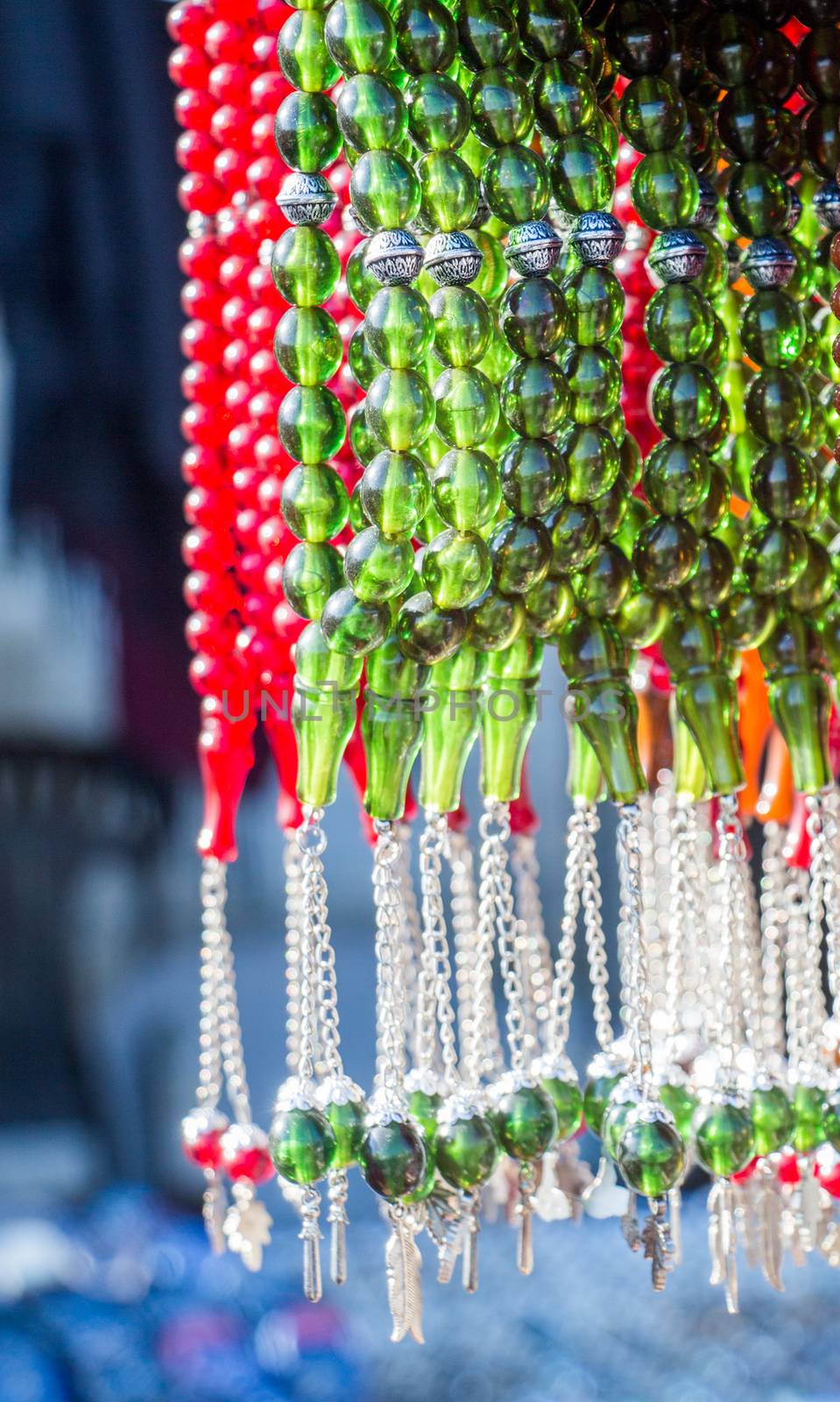 Colorful beads of various color