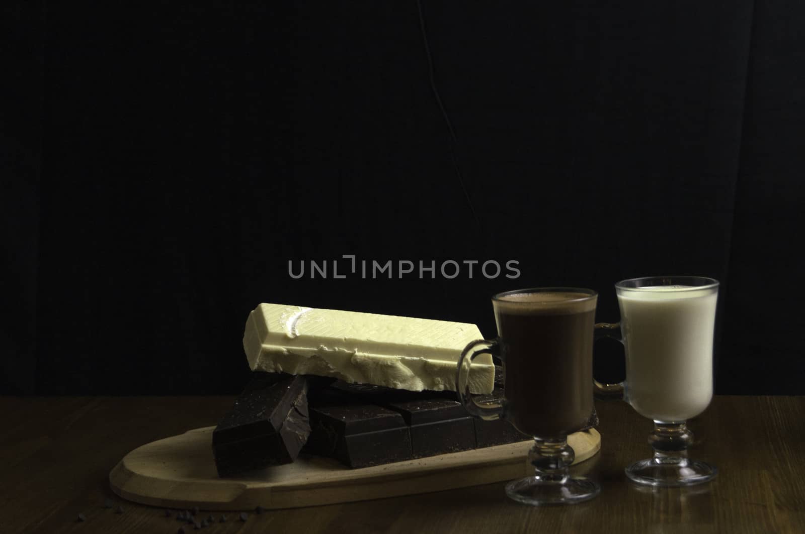 molded chocolates prepared at the table and milk drinks by sonyugur