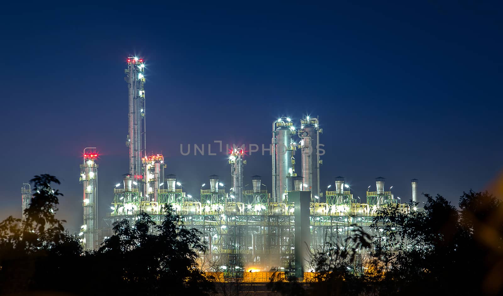 petrochemical and petroleum plant industry with refinery stack a by kunchainub