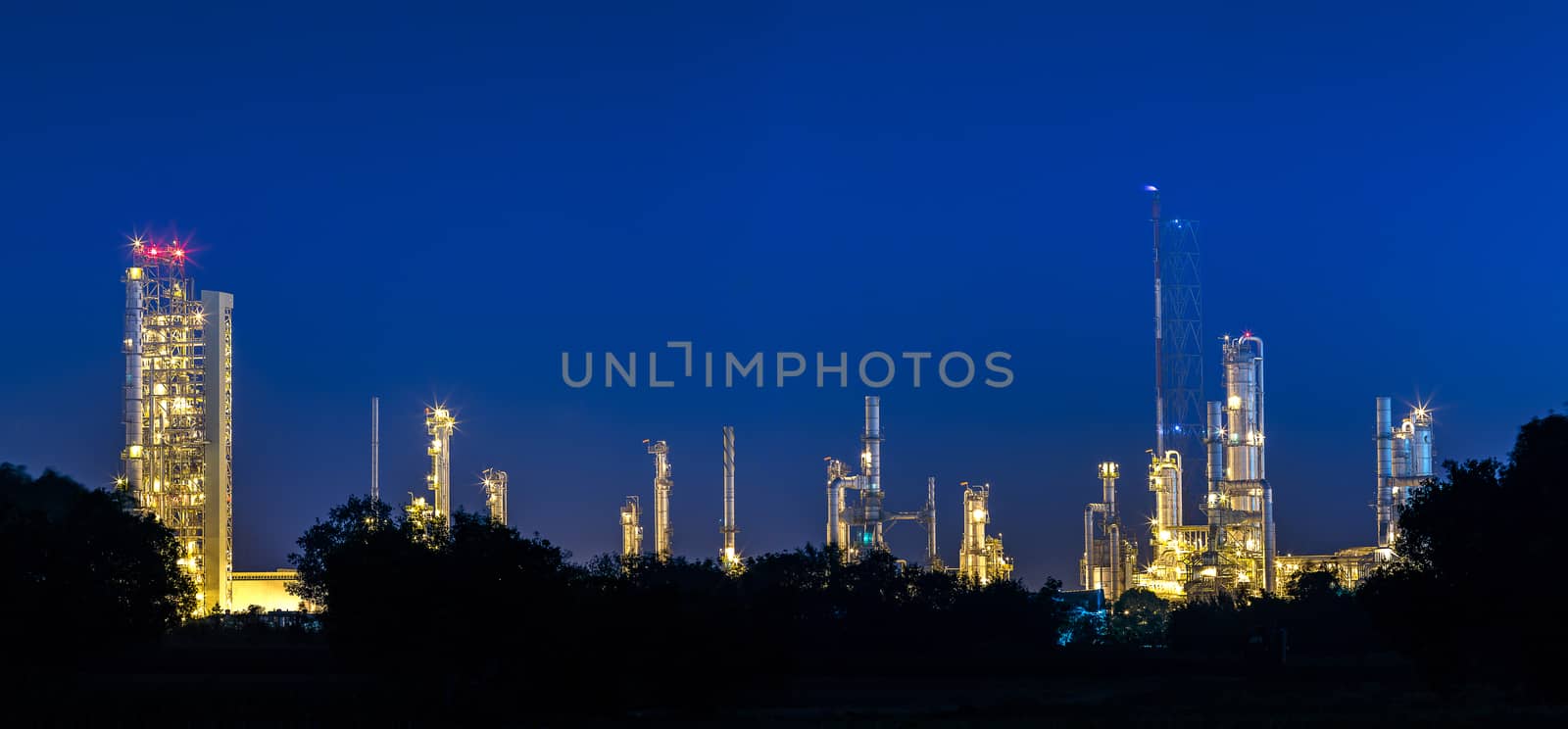 petrochemical and petroleum plant industry with refinery stack a by kunchainub