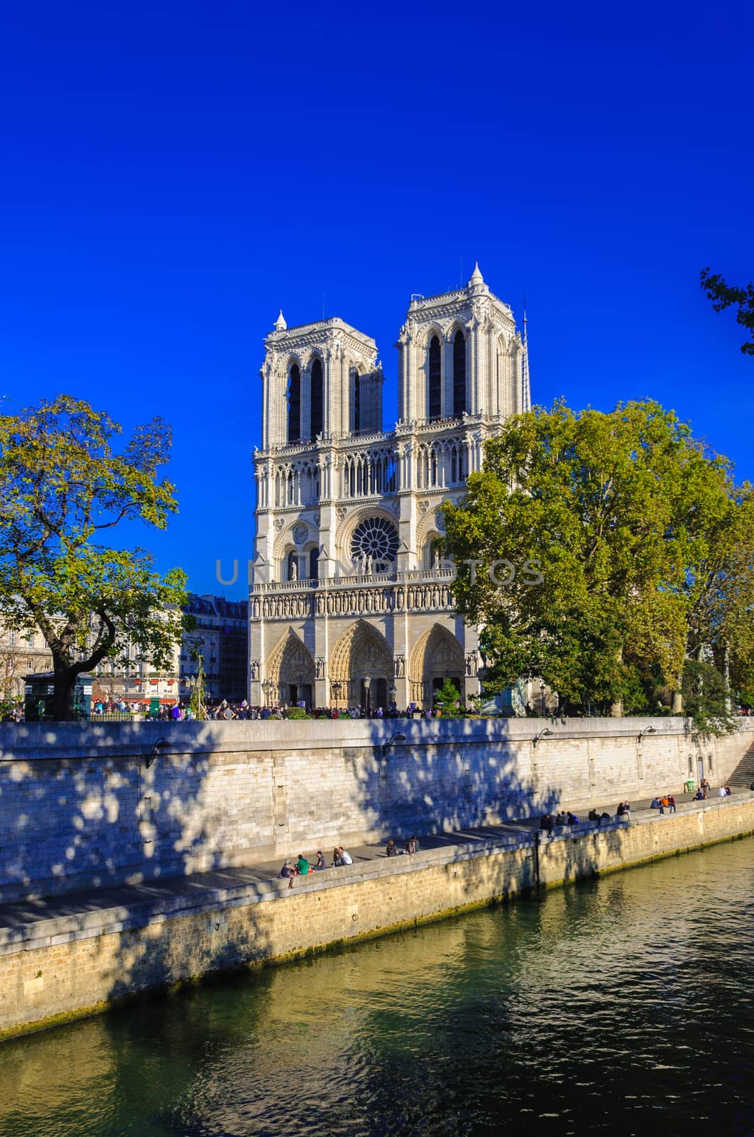 PARIS, FRANCE - APRIL 15, 2019: Notre Dame de Paris cathedral, France. Gothic architecture by Eagle2308