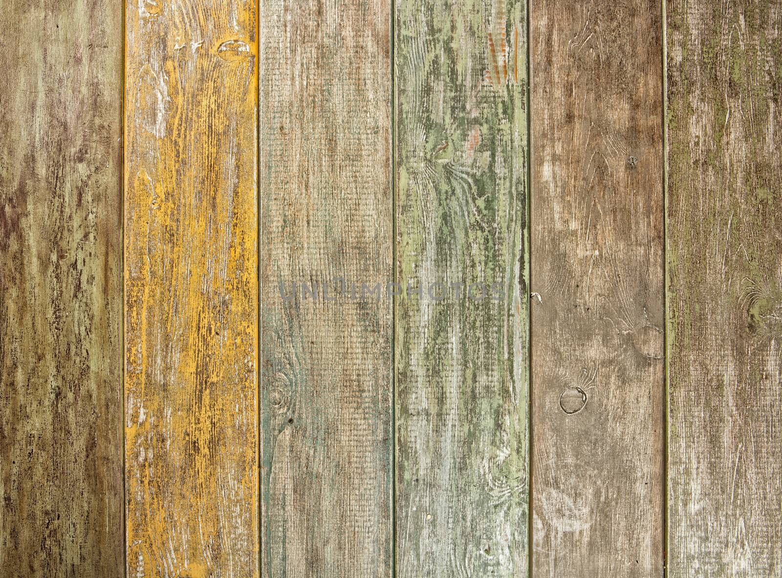 Photographic background made of handcoloured wooden planks