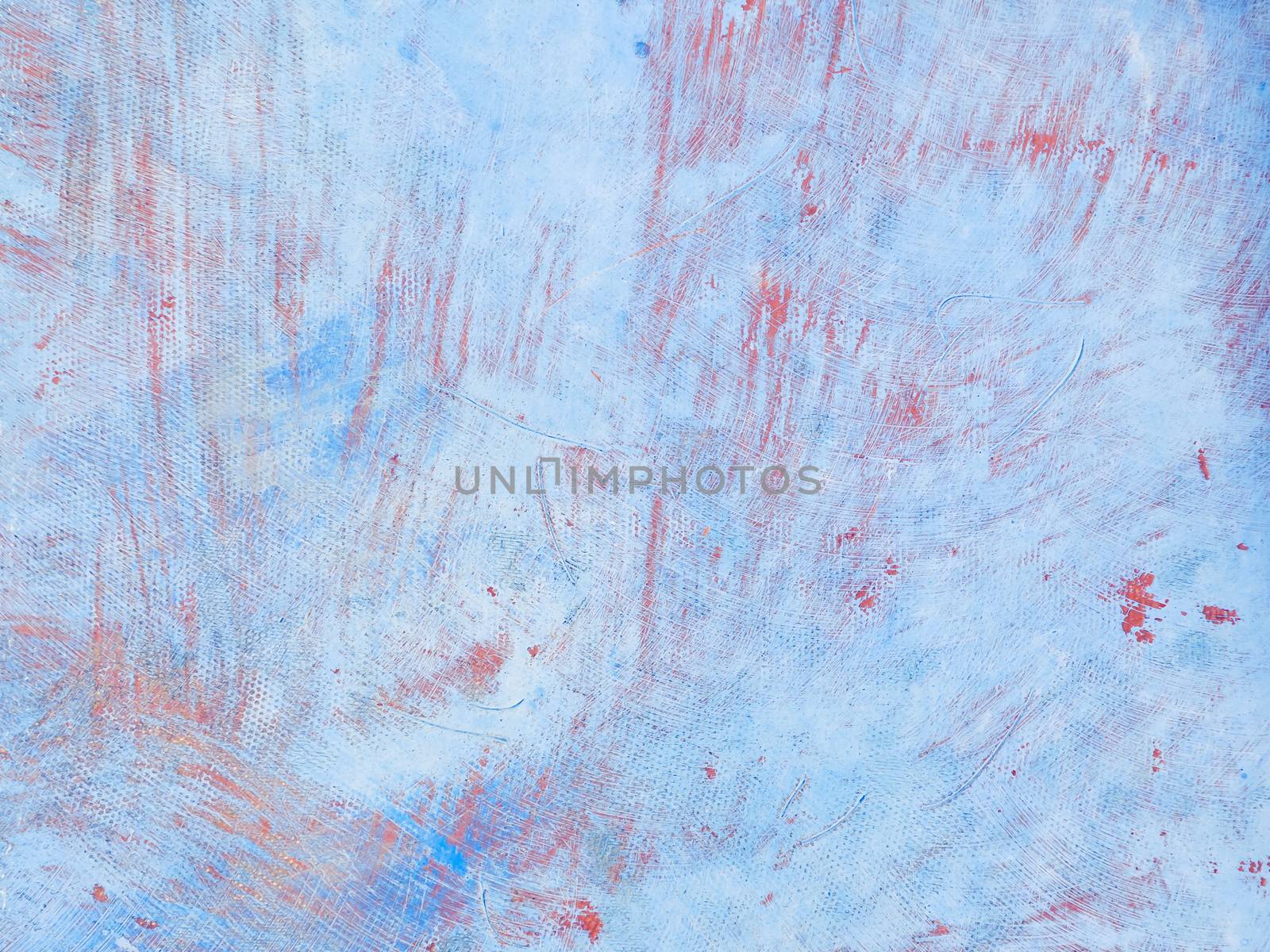 Beautiful grunge blue with reddish scratches texture - old surface painted many times with a fishing boat, photo, image by galsand