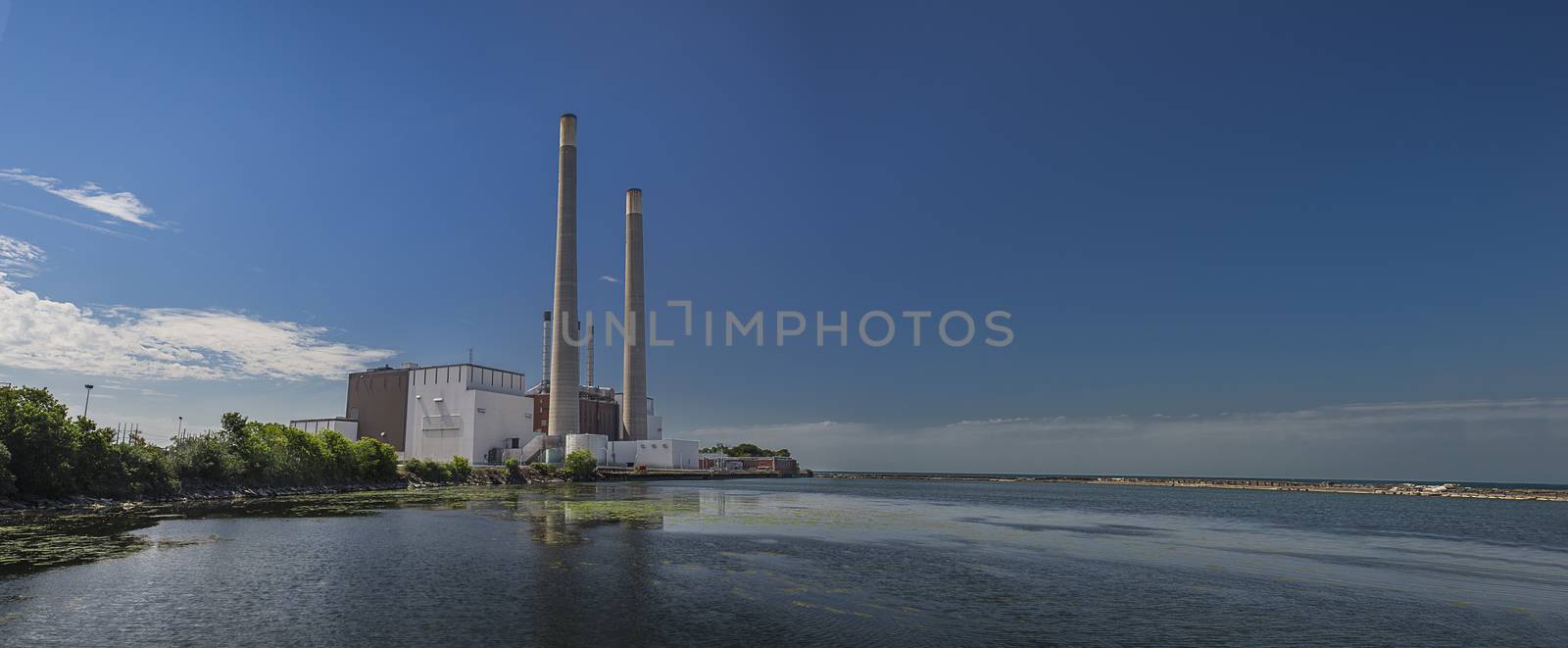 Power plant by the water by mypstudio