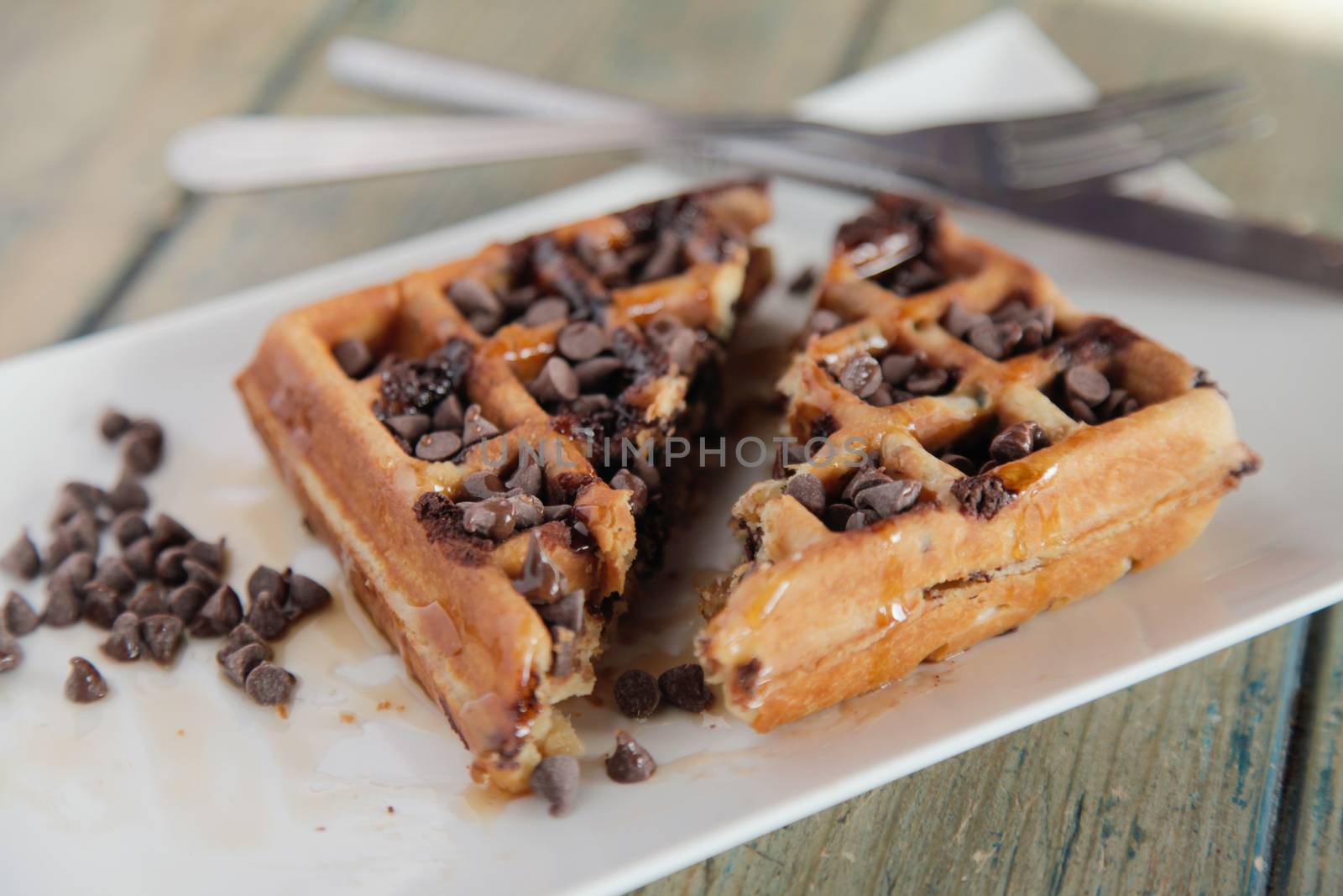 Chocolate chip waffle