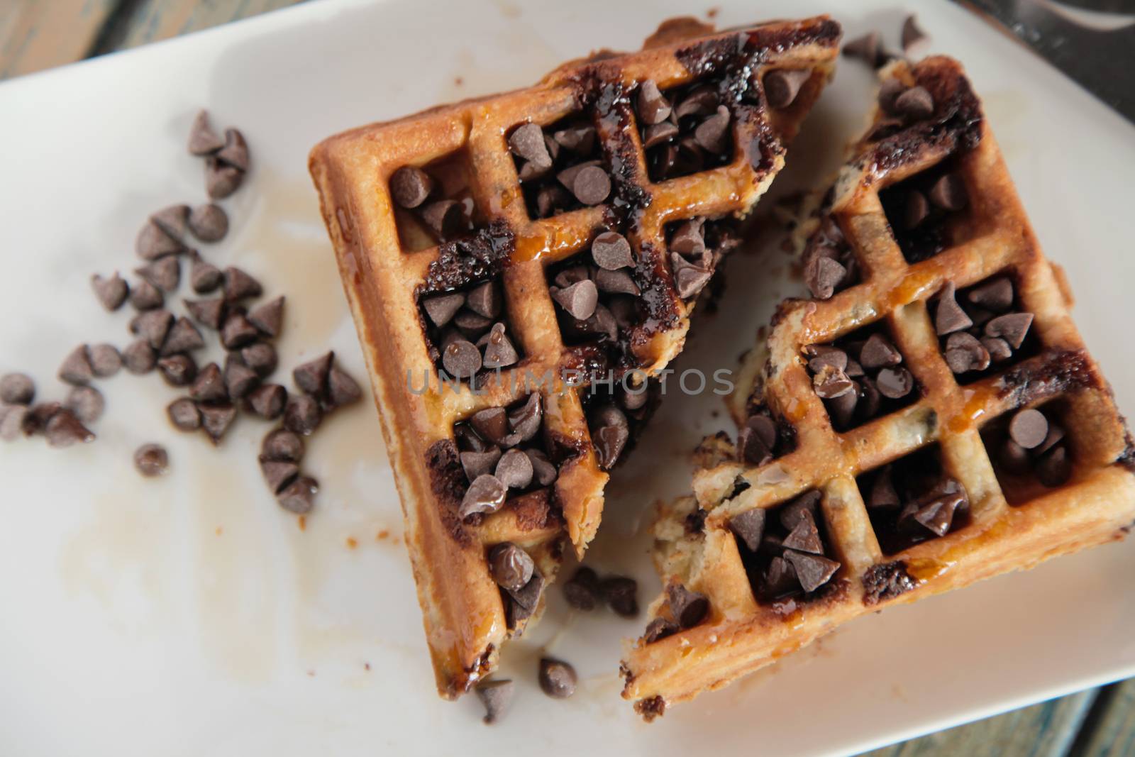 Chocolate chip waffle by haiderazim