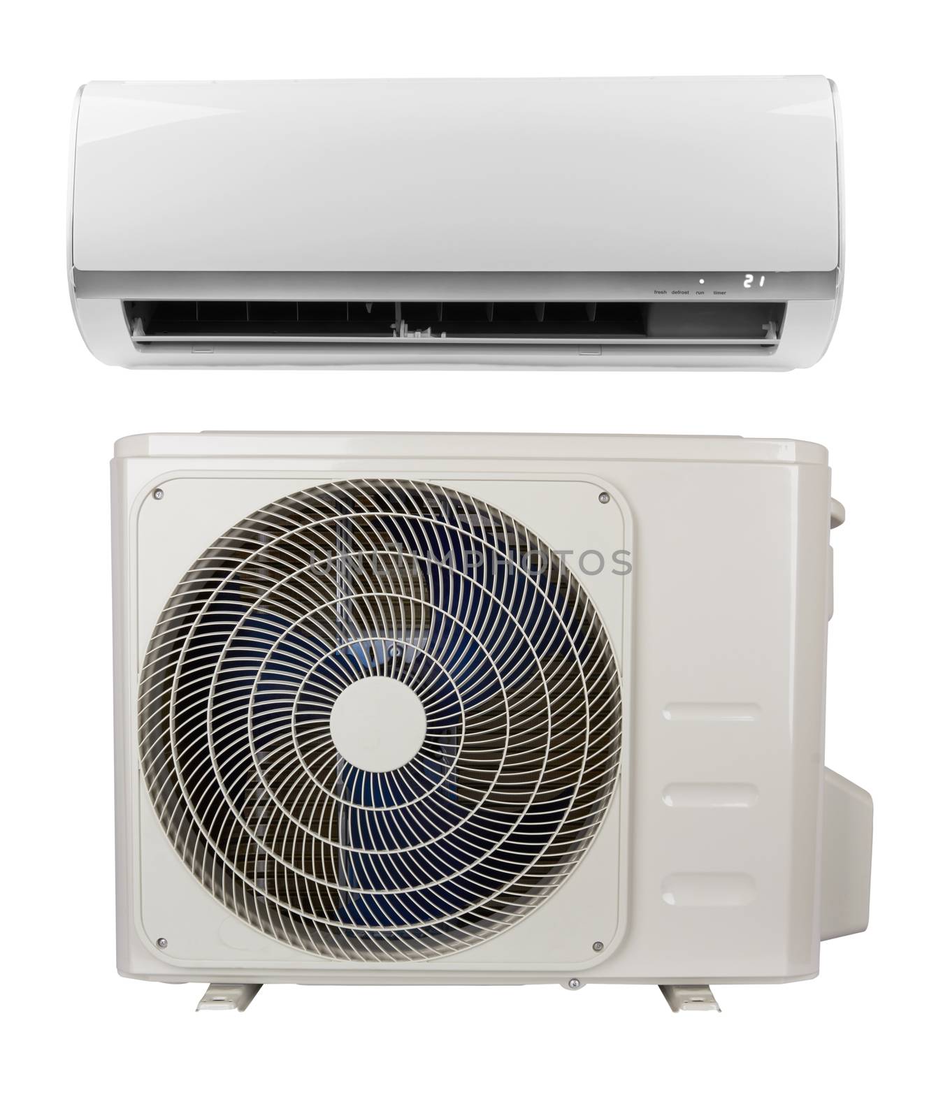 air conditioner on white by pioneer111