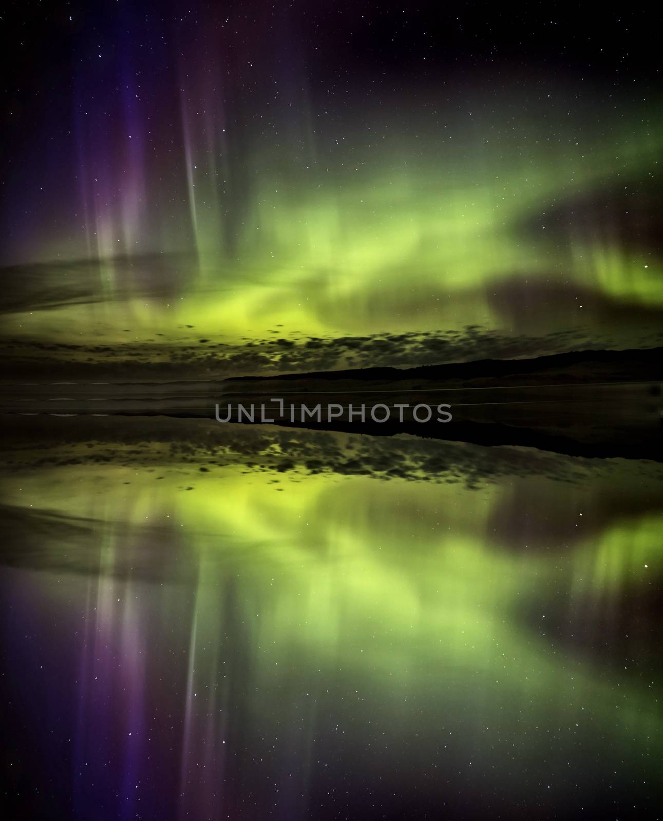 Northern Lights Aurora Reflection by pictureguy