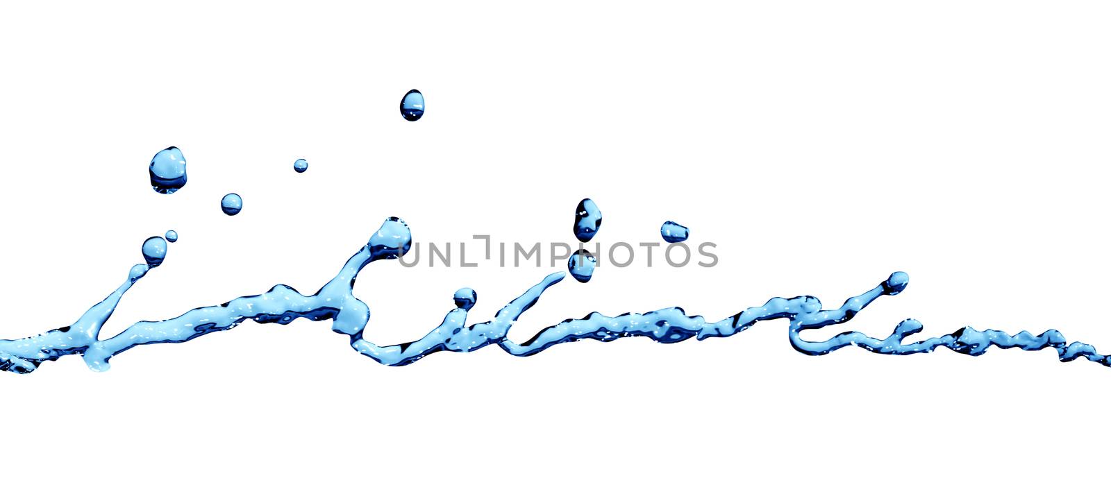 Nice abstract blue water line on white background