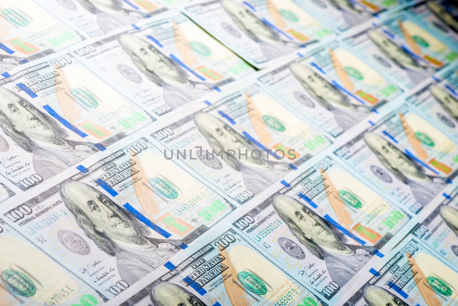 Background 100 dollar bills close-up in a row wallpaper by kosmsos111
