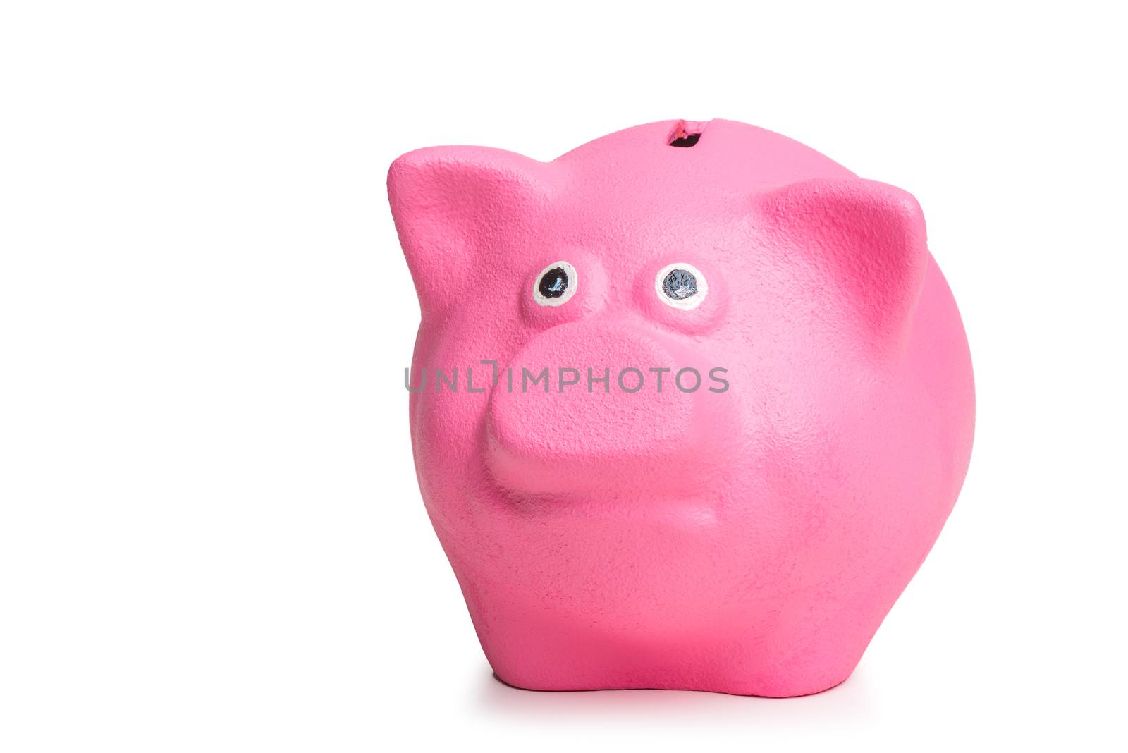 pink piggy bank on a white background isolated