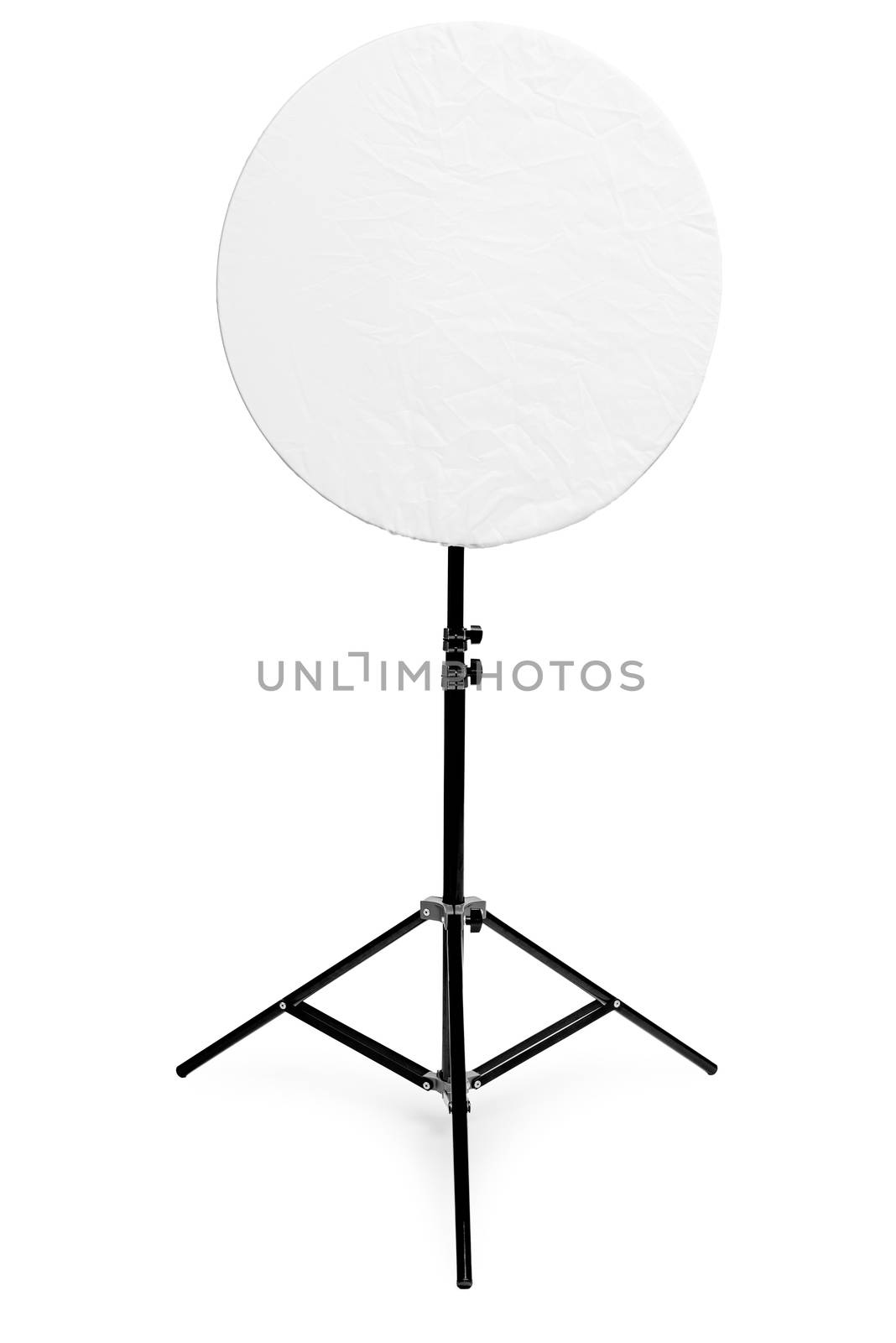 Mobile round flash with one battery pack on a white background by kosmsos111