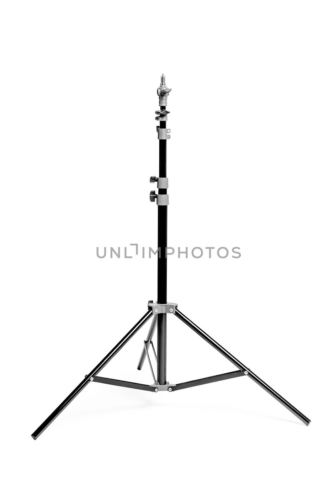 rack for photo studio equipment on a white background close-up