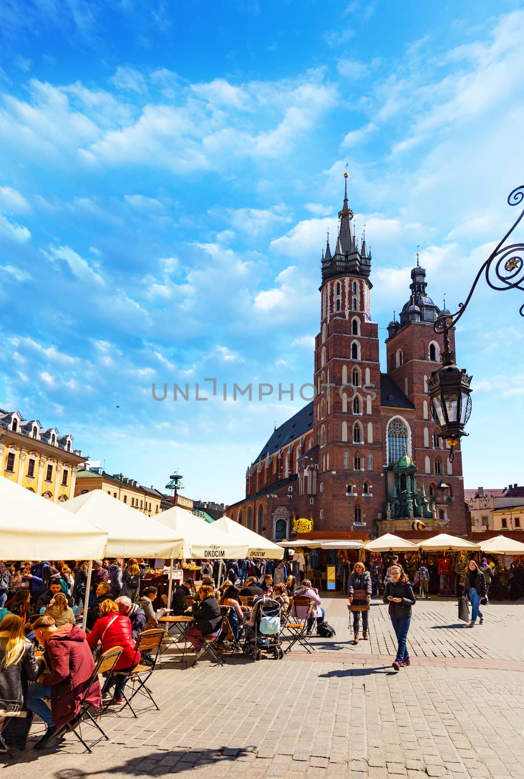 CHISINAU, MOLDOVA - APRIL 19, 2019: The Basilica of Saint Mary in Krakow, Poland