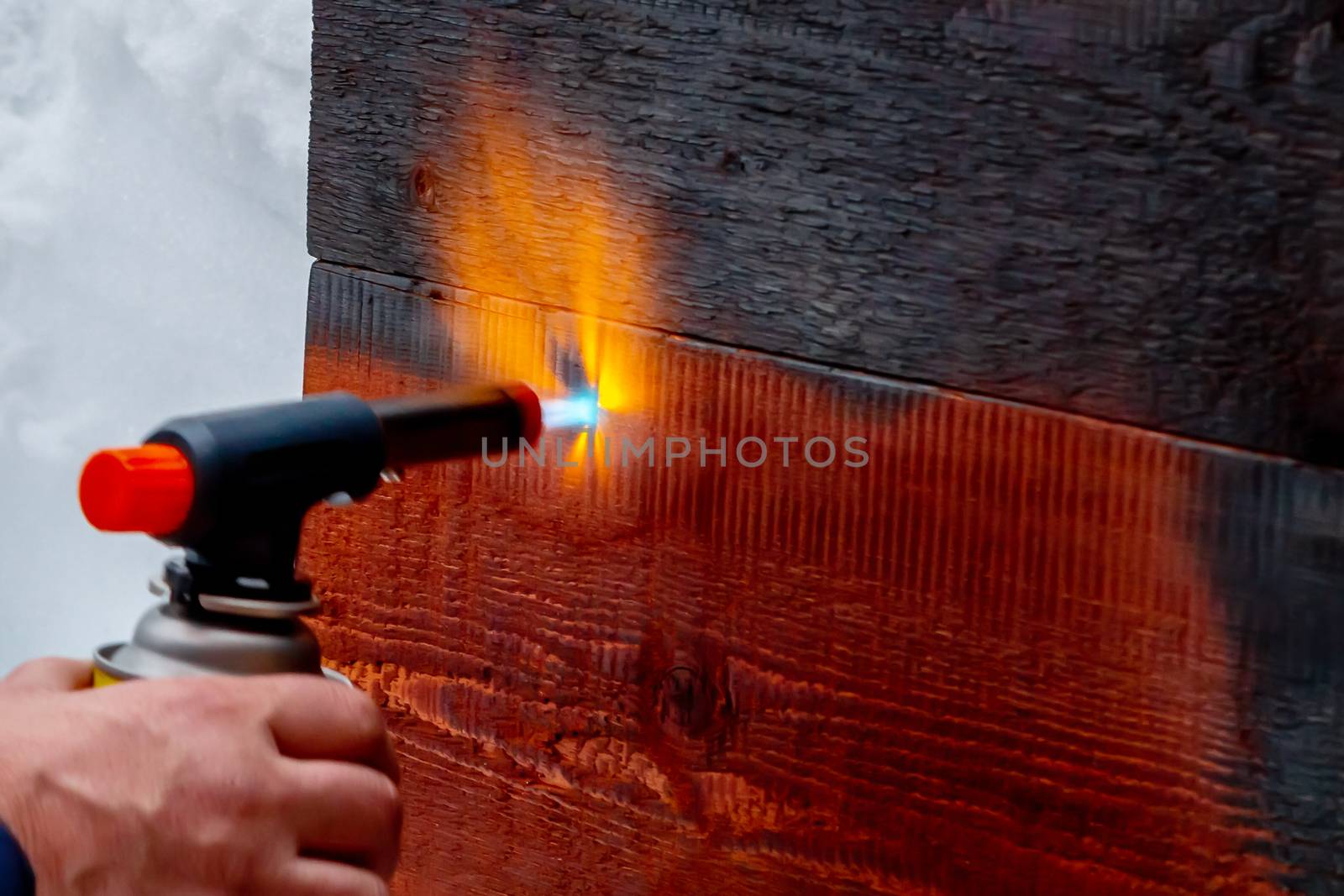 Wood firing using the old Japanese method.
