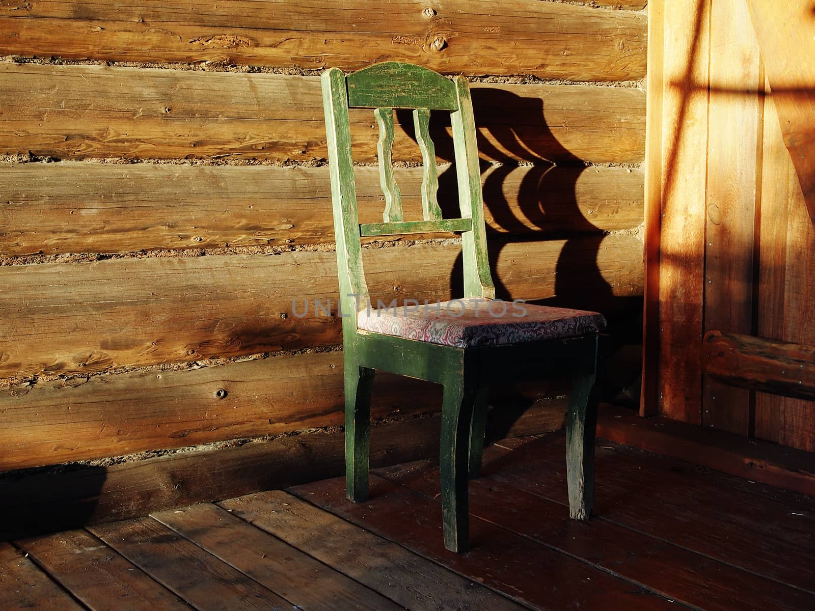old chair in the interior of a country house