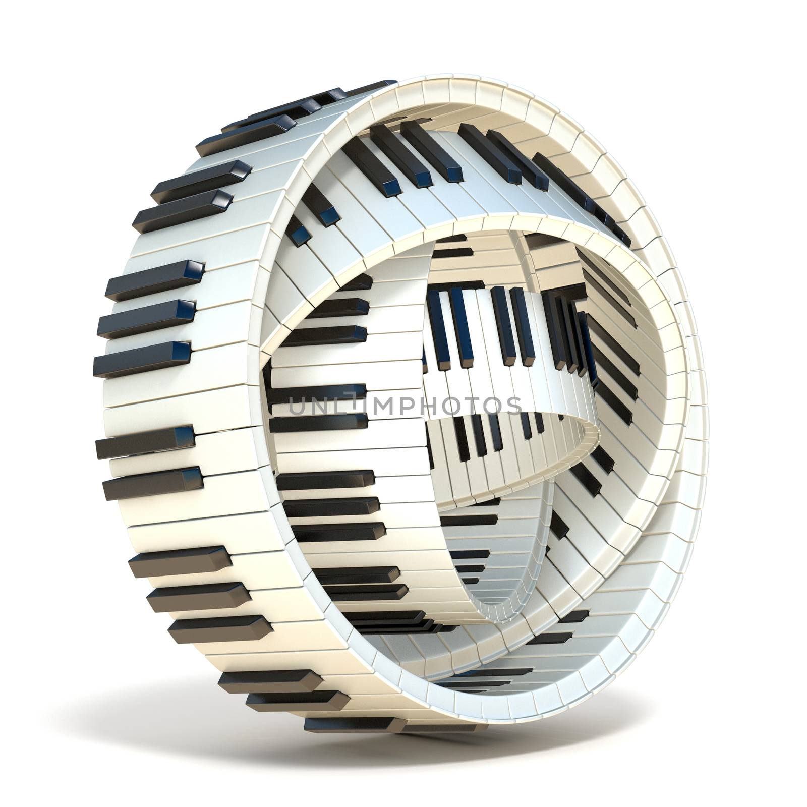 Abstract piano keys 3D by djmilic