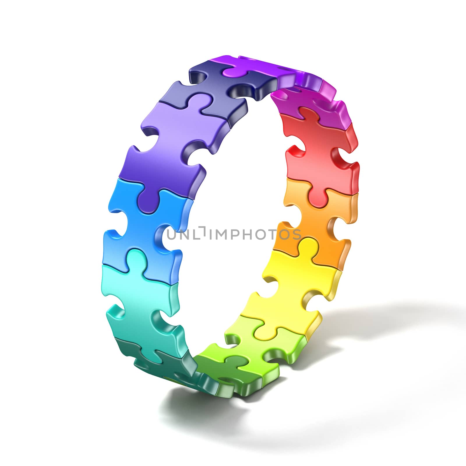 Colorful puzzle ring 3D by djmilic