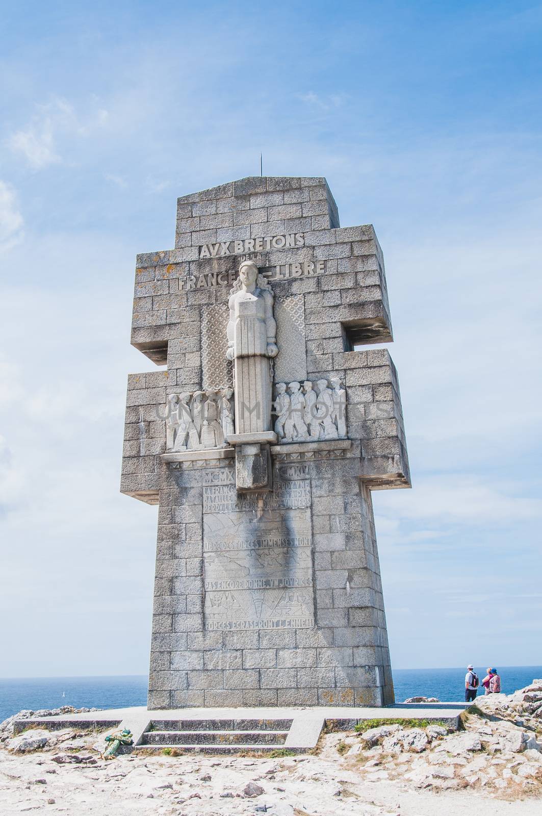 Cross of Pen-hir on the peninsula of Crozon in Camaret-sur-mer in Finistère in Brittany, France