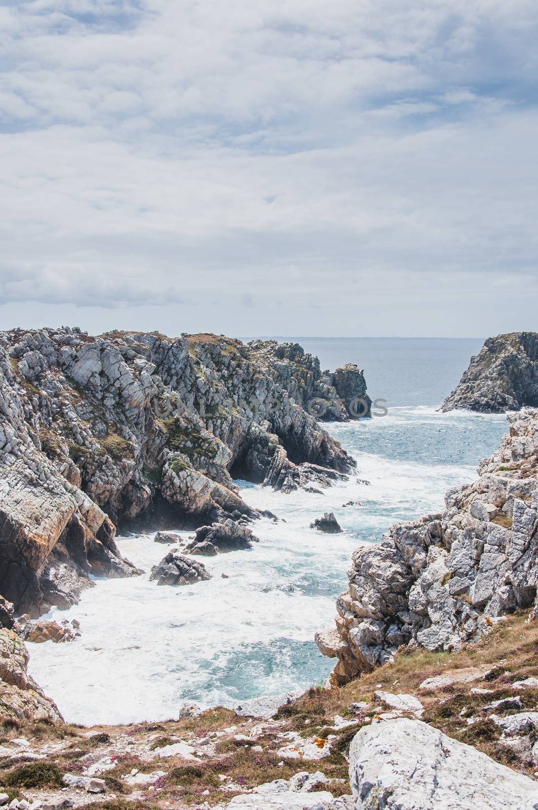 Pointe de Pen-hir on the peninsula of Crozon in Camaret-sur-mer in Finistère in Brittany, France