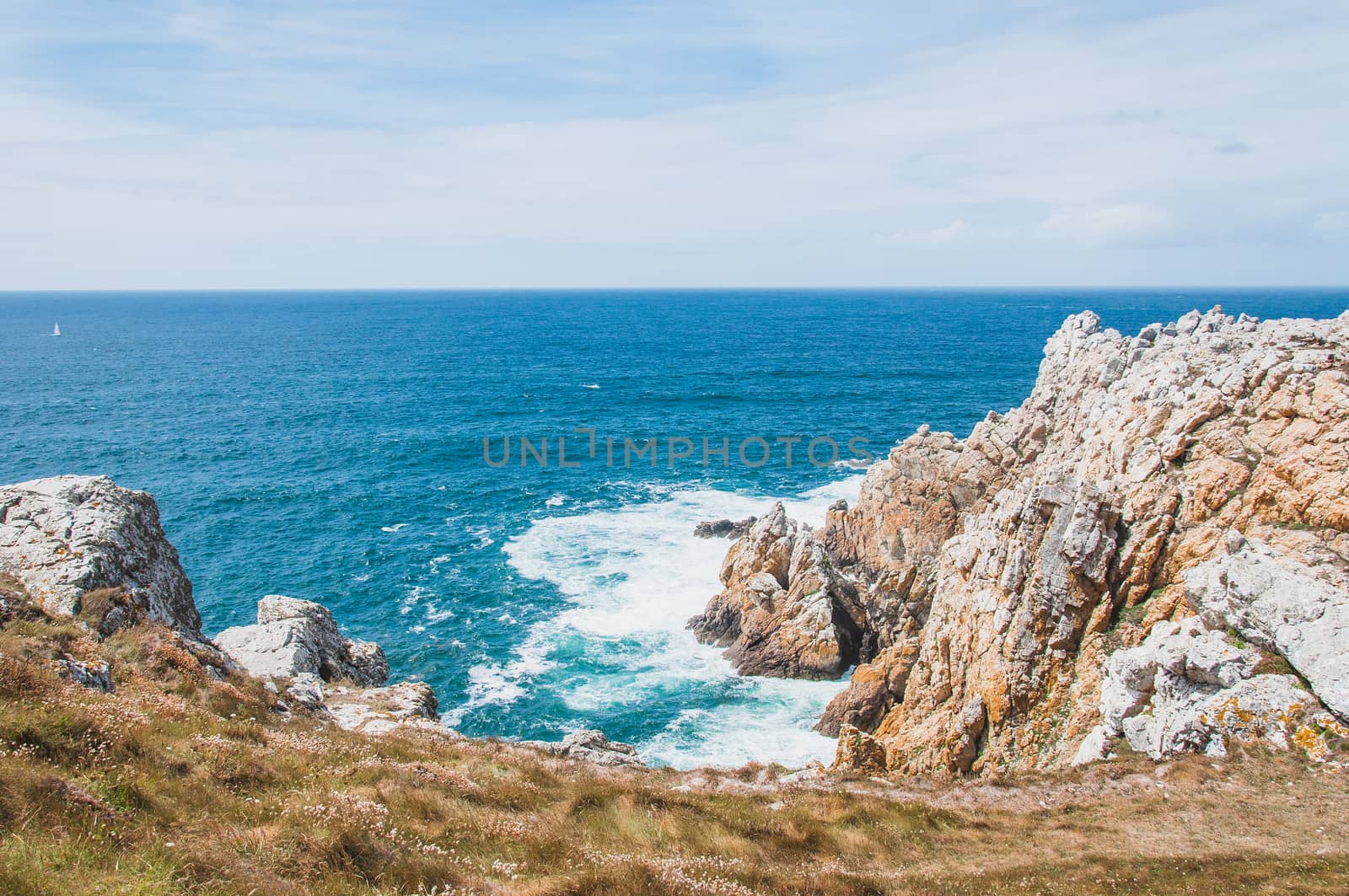 Pointe de Pen-hir on the peninsula of Crozon in Camaret-sur-mer in Finistère in Brittany, France